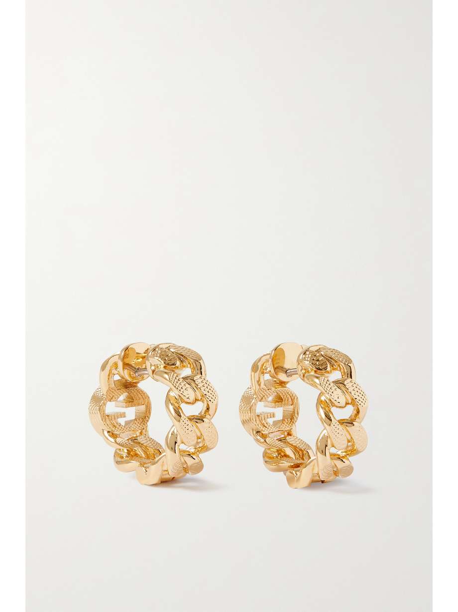 GUCCI Goldtone hoop earrings NETAPORTER