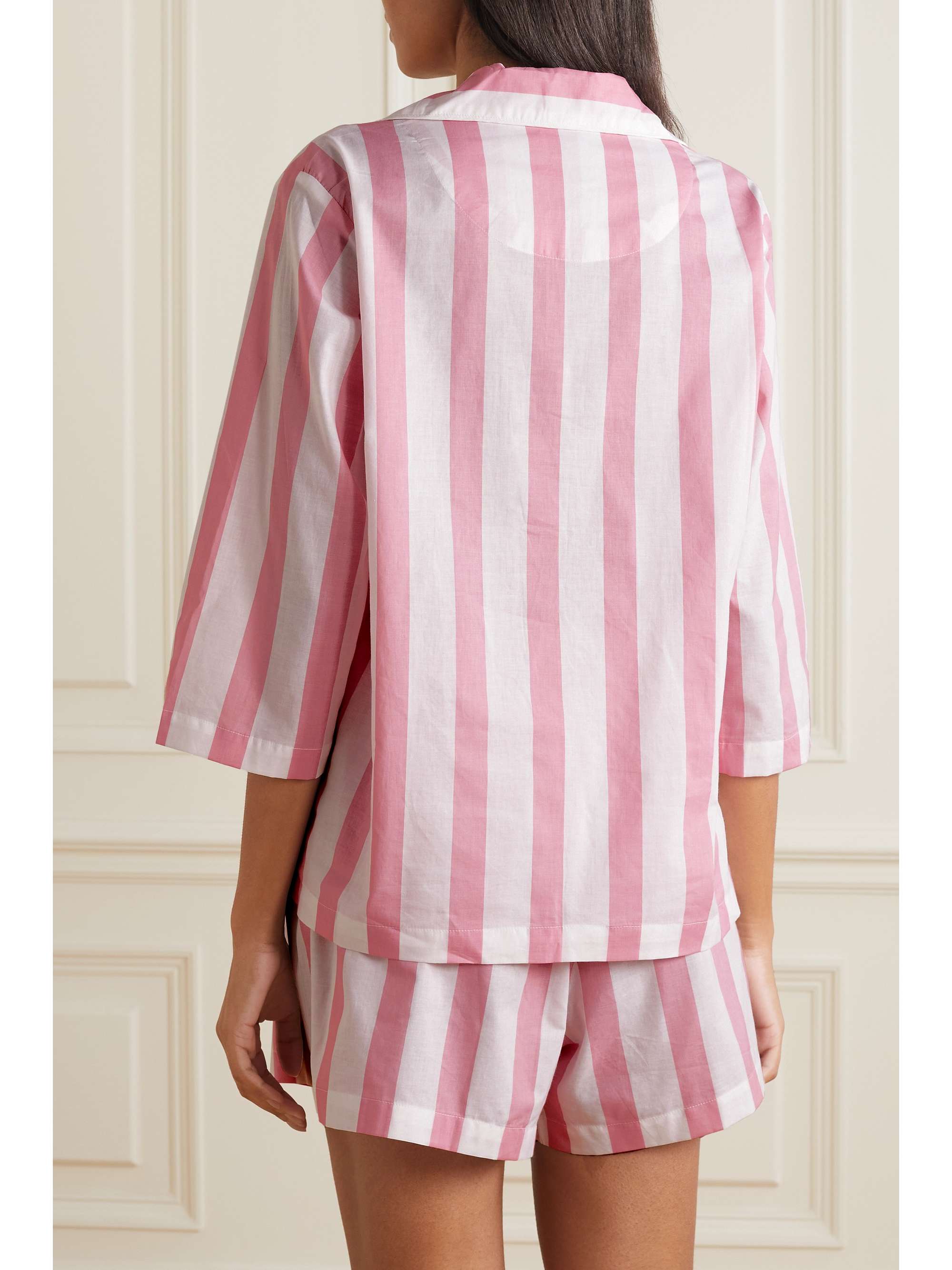 HONNA + NET SUSTAIN striped organic cottonvoile pajama set NETAPORTER