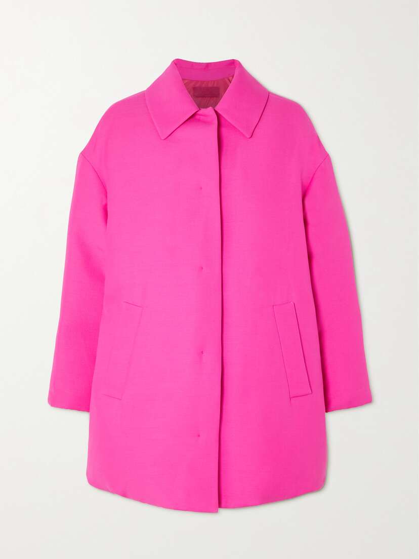 Valentino Garavani Oversized Padded Wool And Silk-blend Crepe Jacket