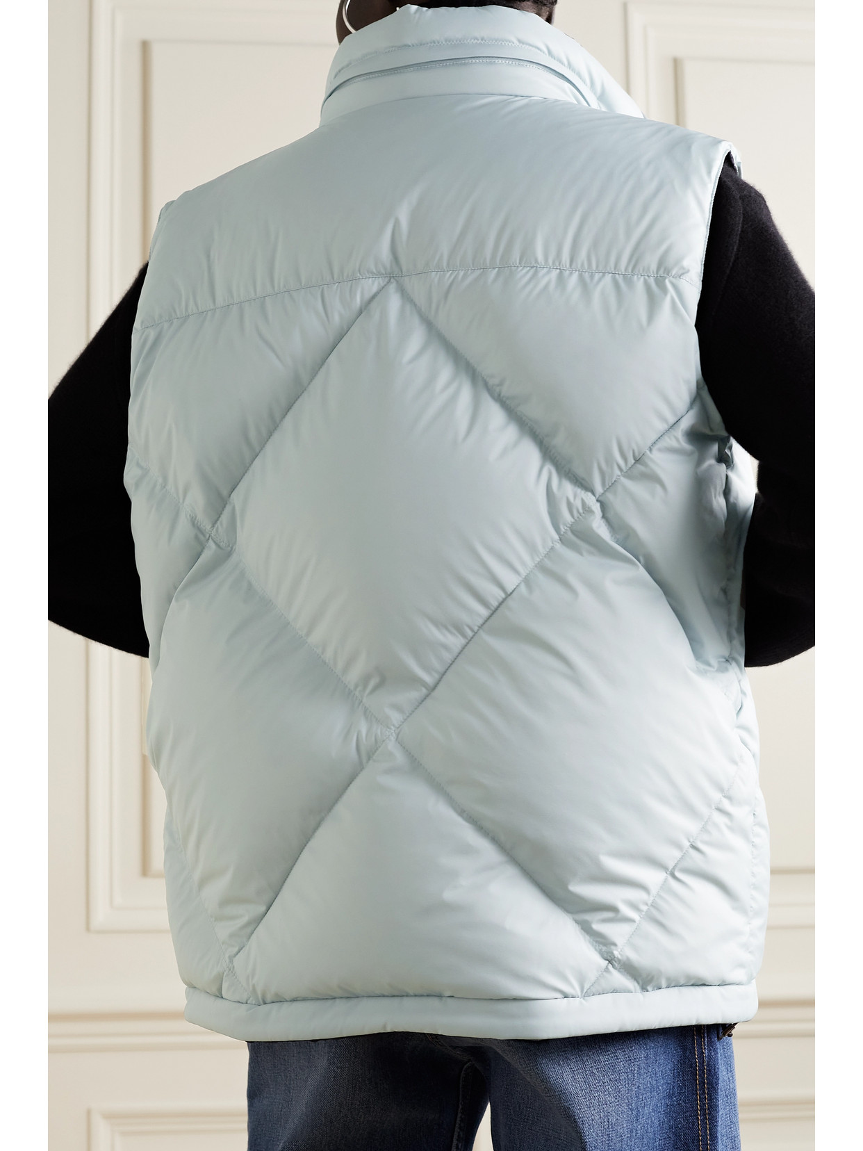 Shop Loro Piana Silas Reversible Hooded Quilted Shell Down Gilet In Blue