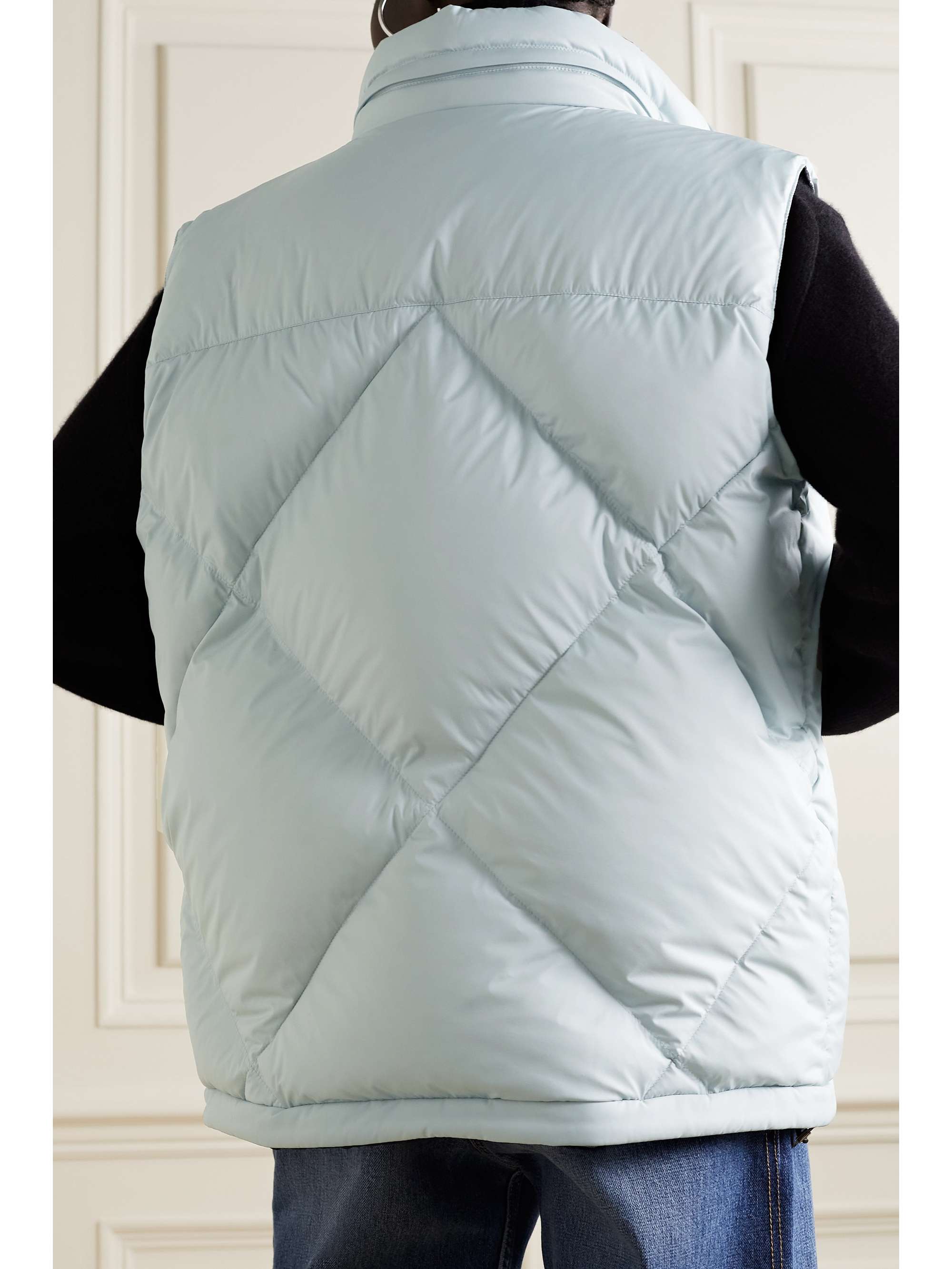 LORO PIANA Silas reversible hooded quilted shell down gilet