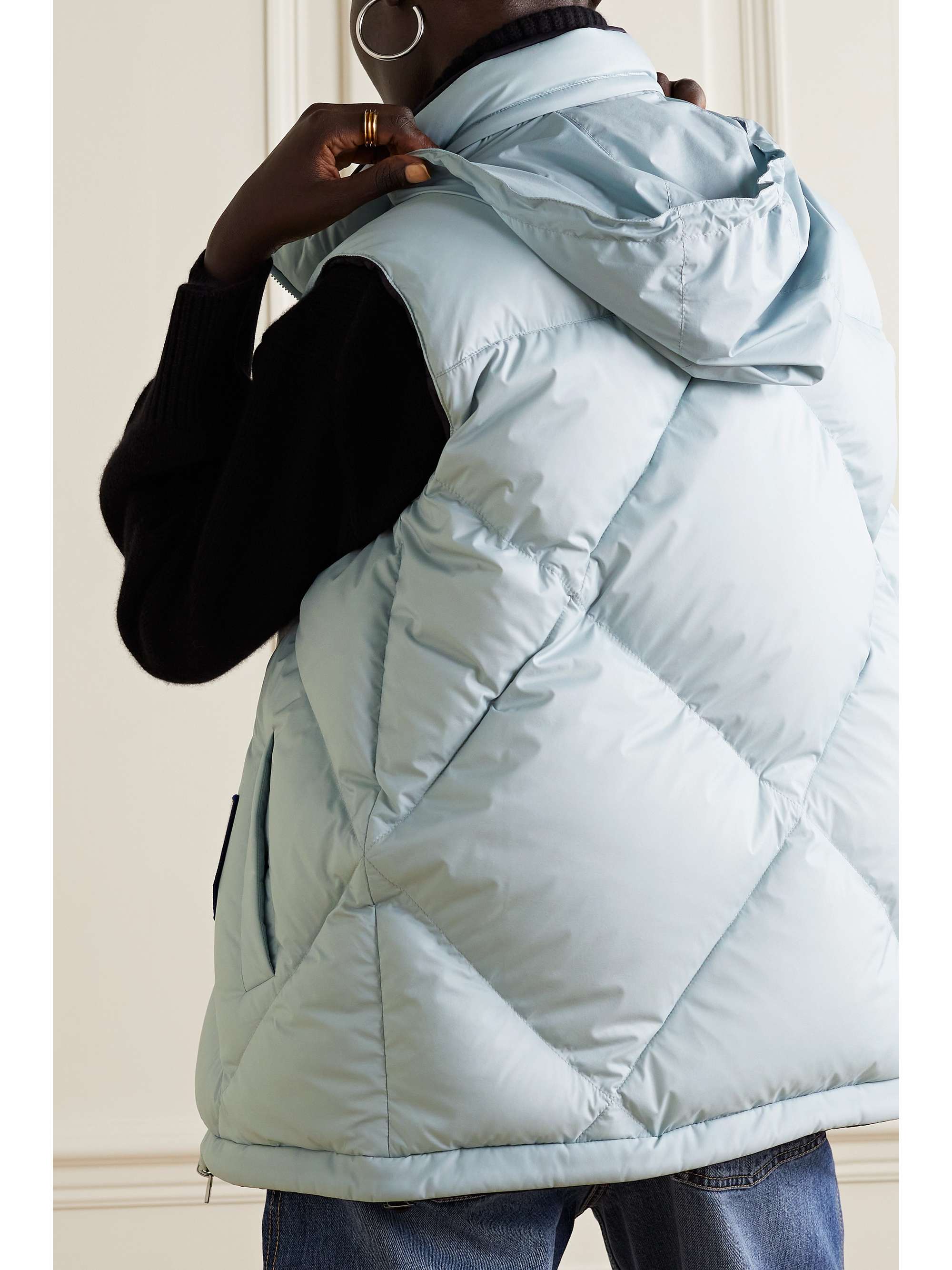 LORO PIANA Silas reversible hooded quilted shell down gilet