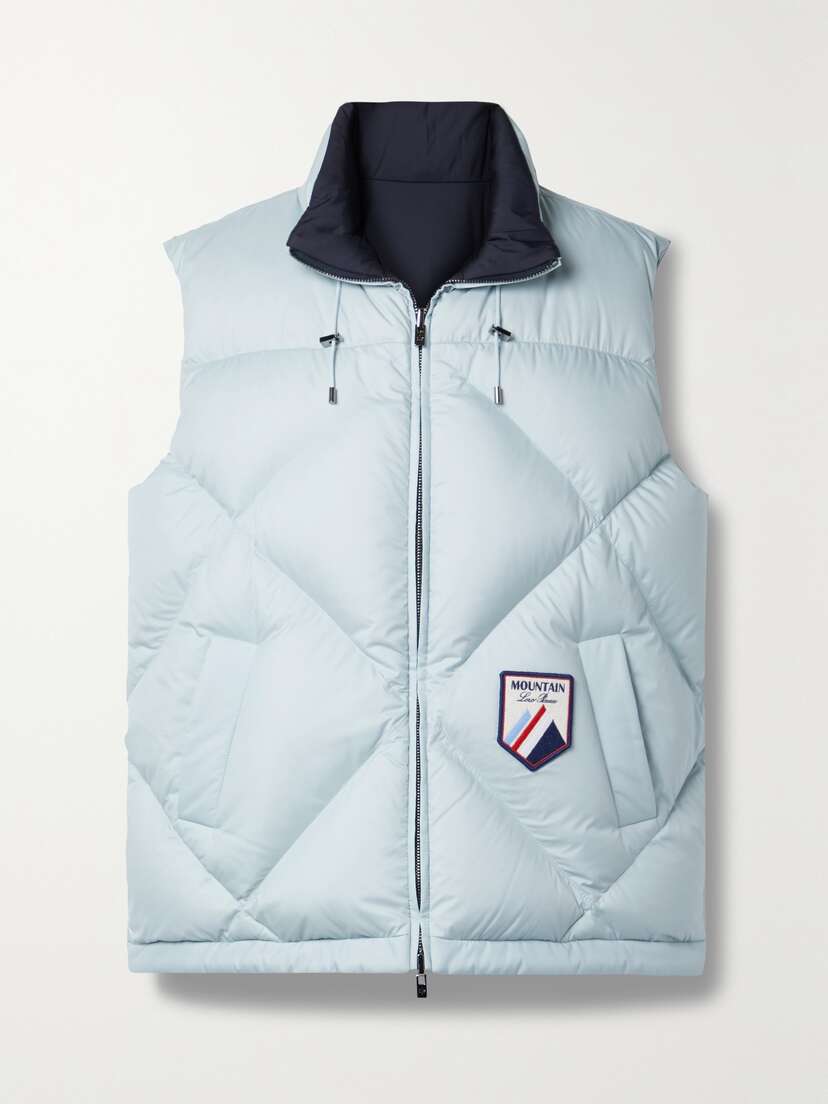 Loro Piana Silas Reversible Hooded Quilted Shell Down Gilet