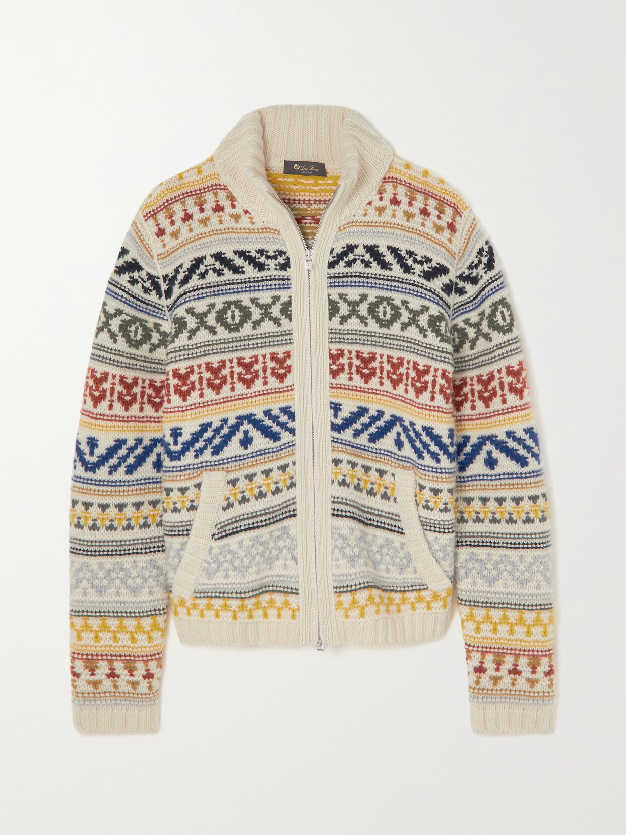 Loro Piana - Bernina Cashmere-jacquard Cardigan - White