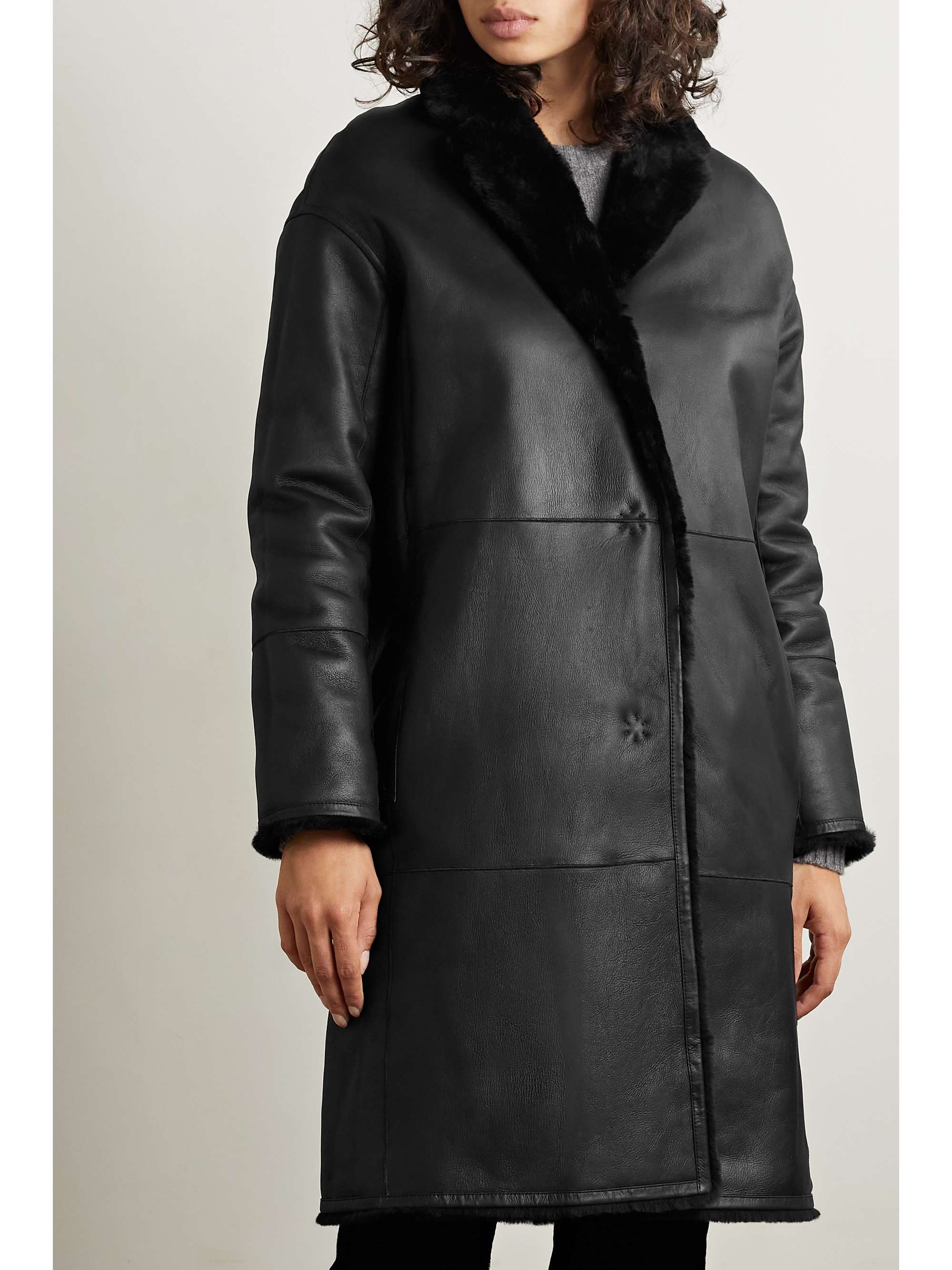 YVES SALOMON Reversible belted leopard-print shearling coat