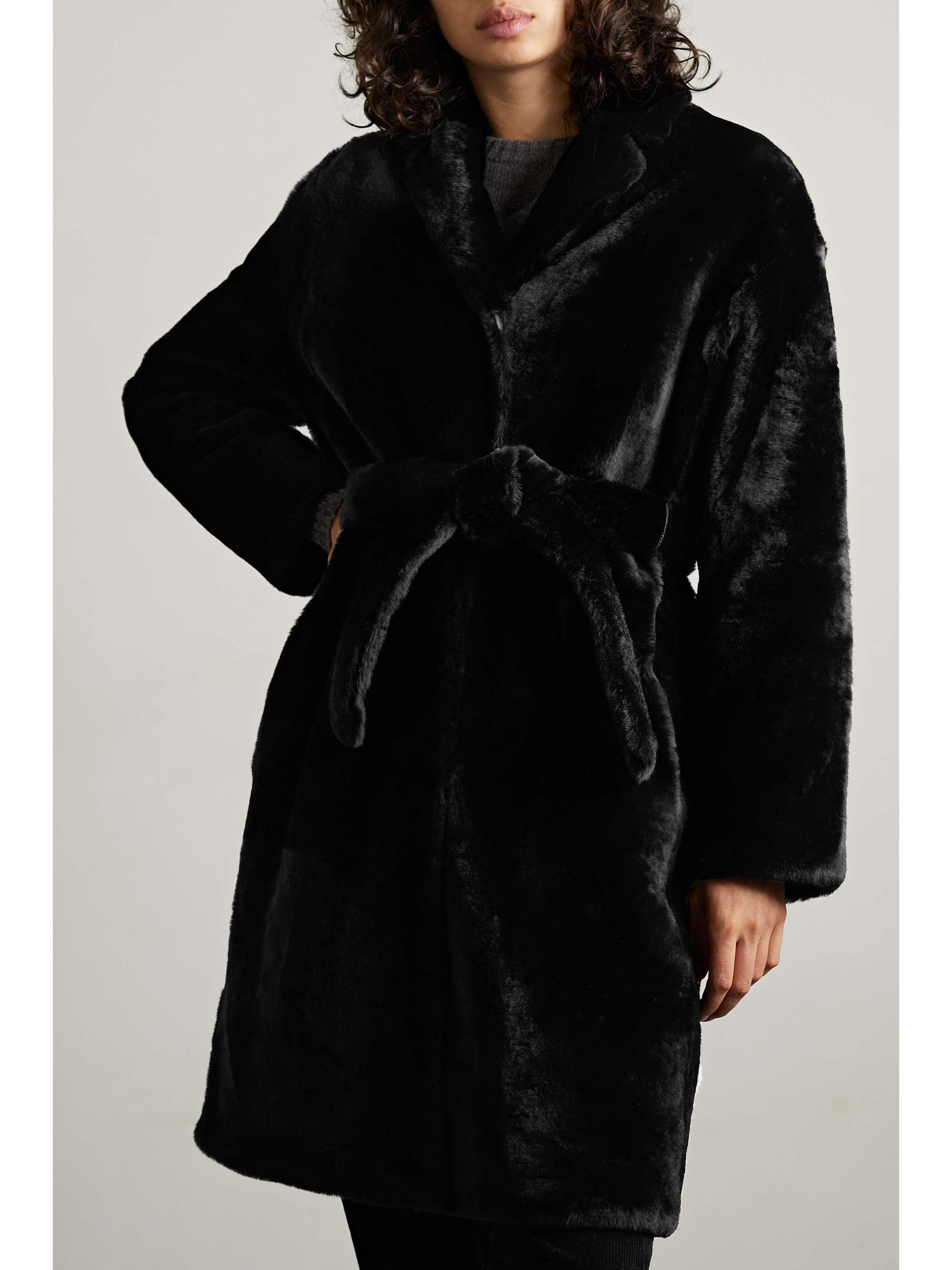 YVES SALOMON Reversible belted leopard-print shearling coat