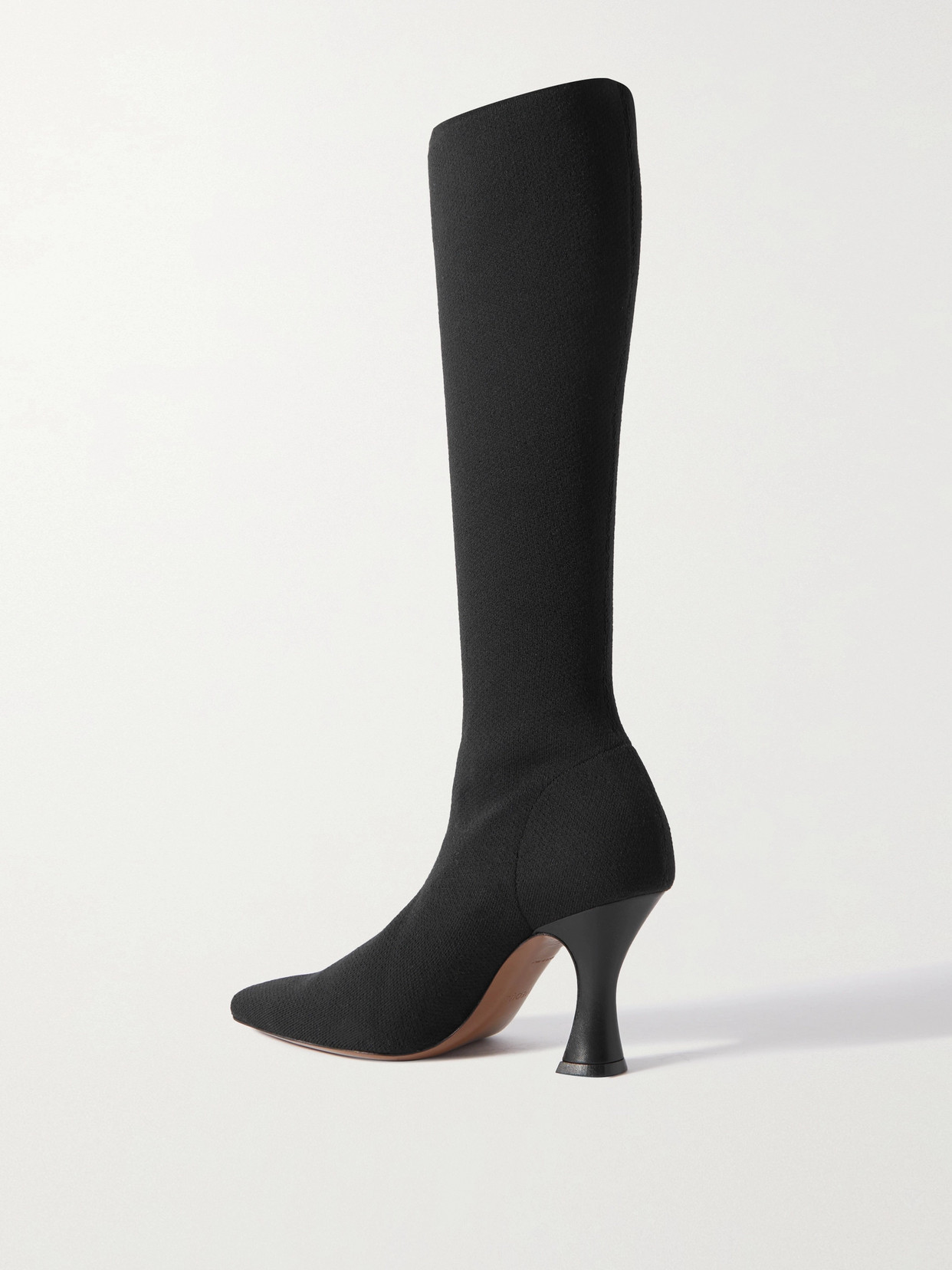 Shop Neous Ran Stretch-knit Knee Boots In Black