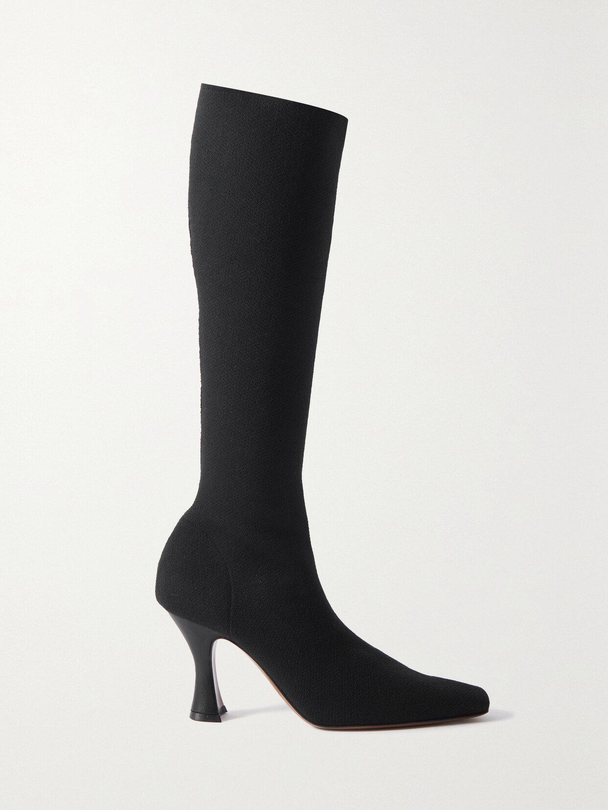 Neous Ran Stretch-knit Knee Boots In Black