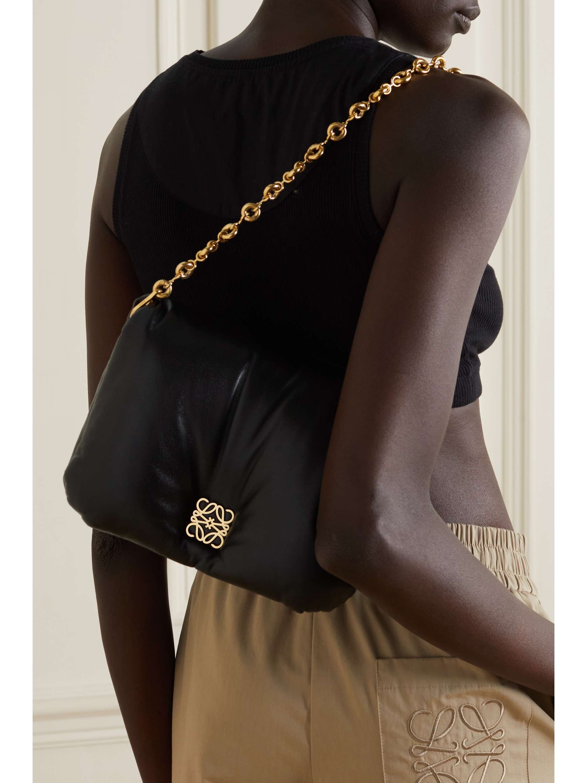 Puffer Goya padded leather shoulder bag Puffer Goya padded leather shoulder bag