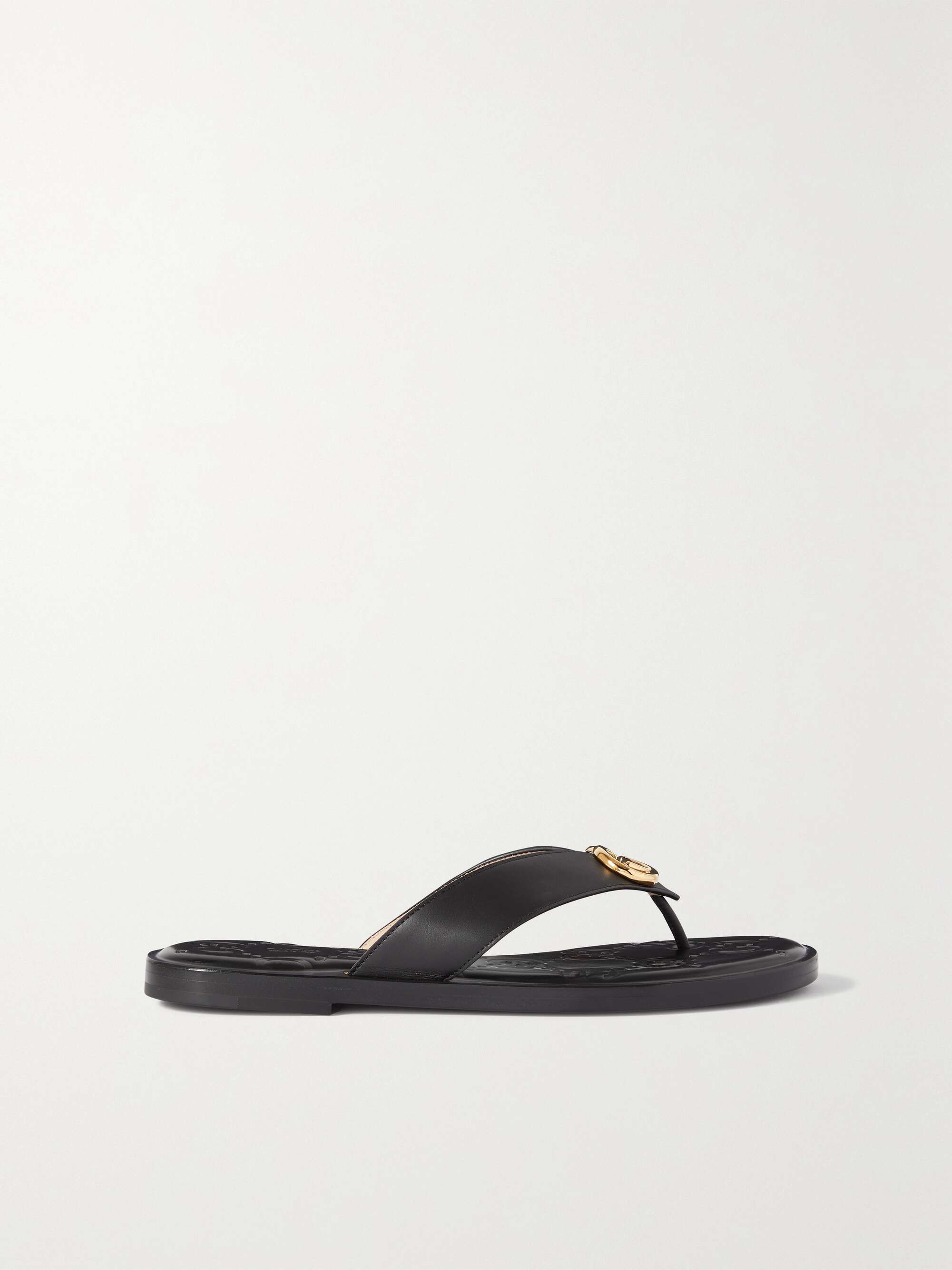 GUCCI Nadeline logo-embellished leather flip flops