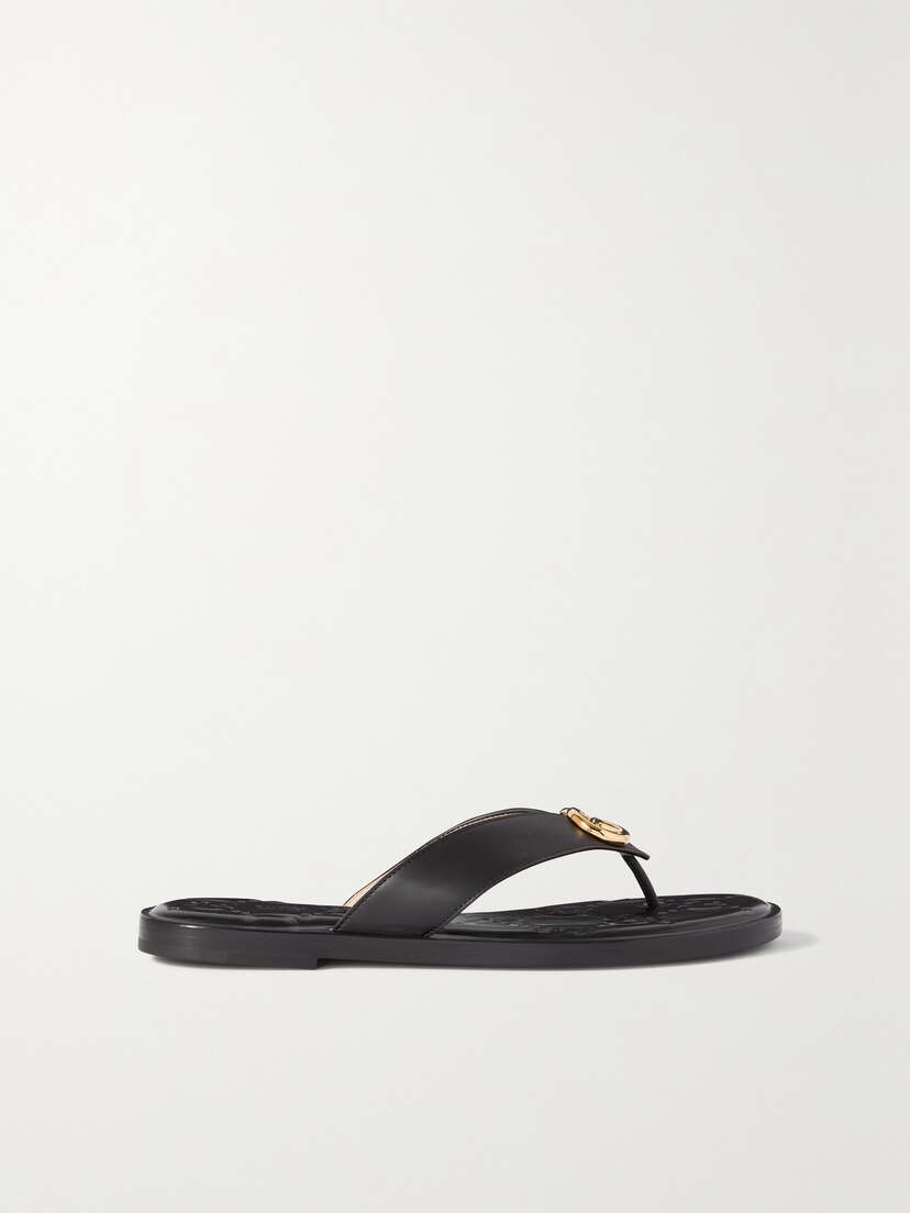 Gucci Nadeline Logo-embellished Leather Flip Flops
