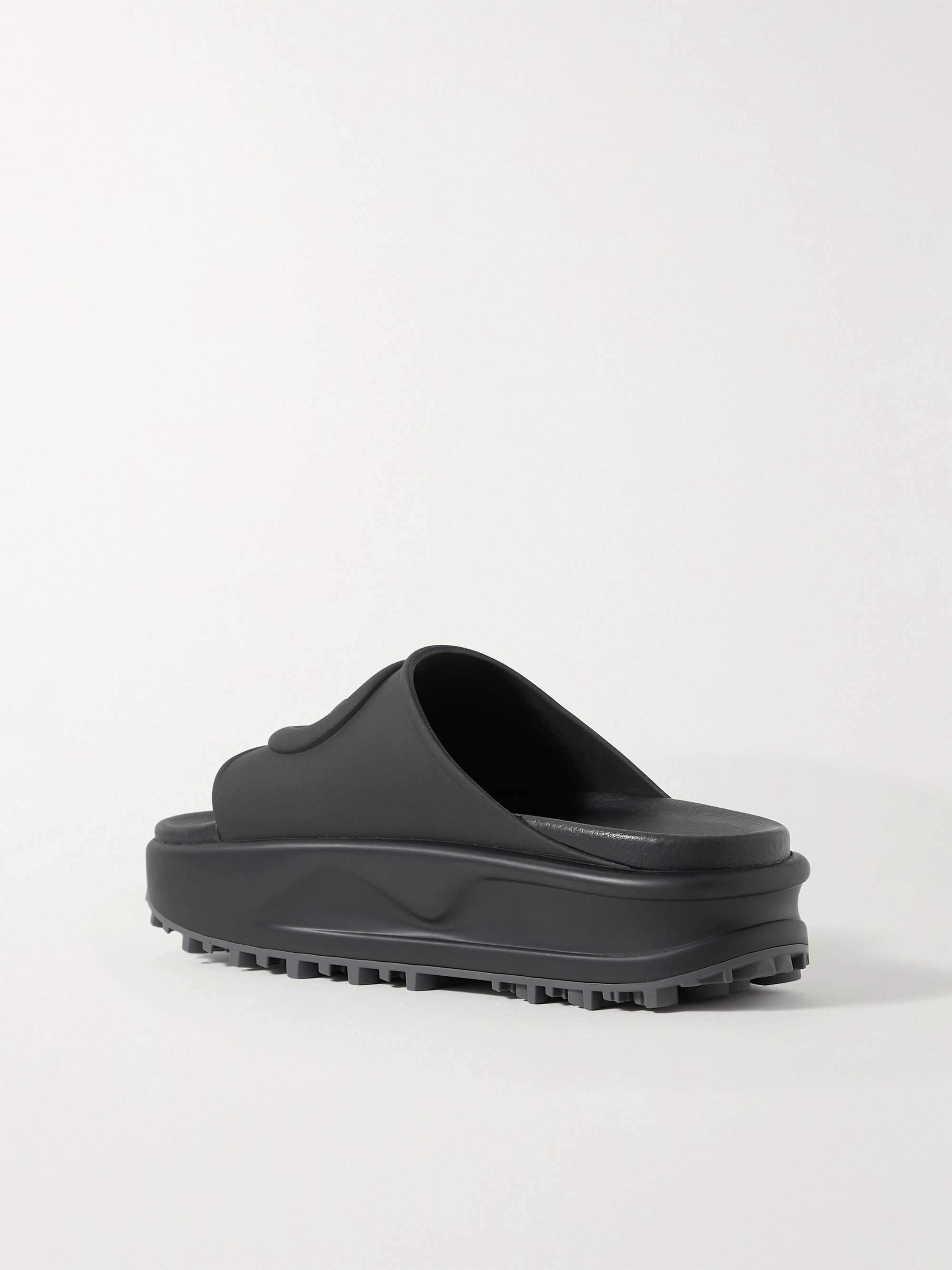 miami embossed platform slides