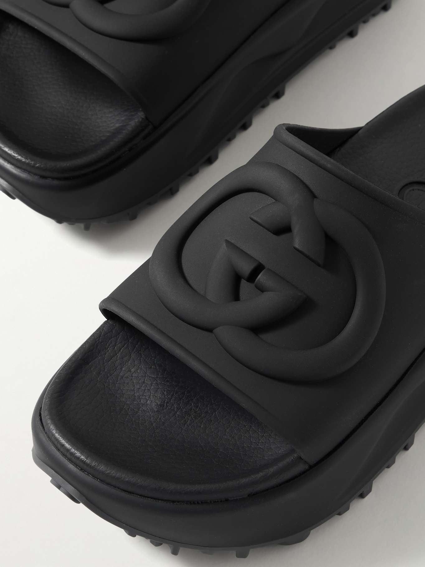 GUCCI Miami rubber platform slides NETAPORTER