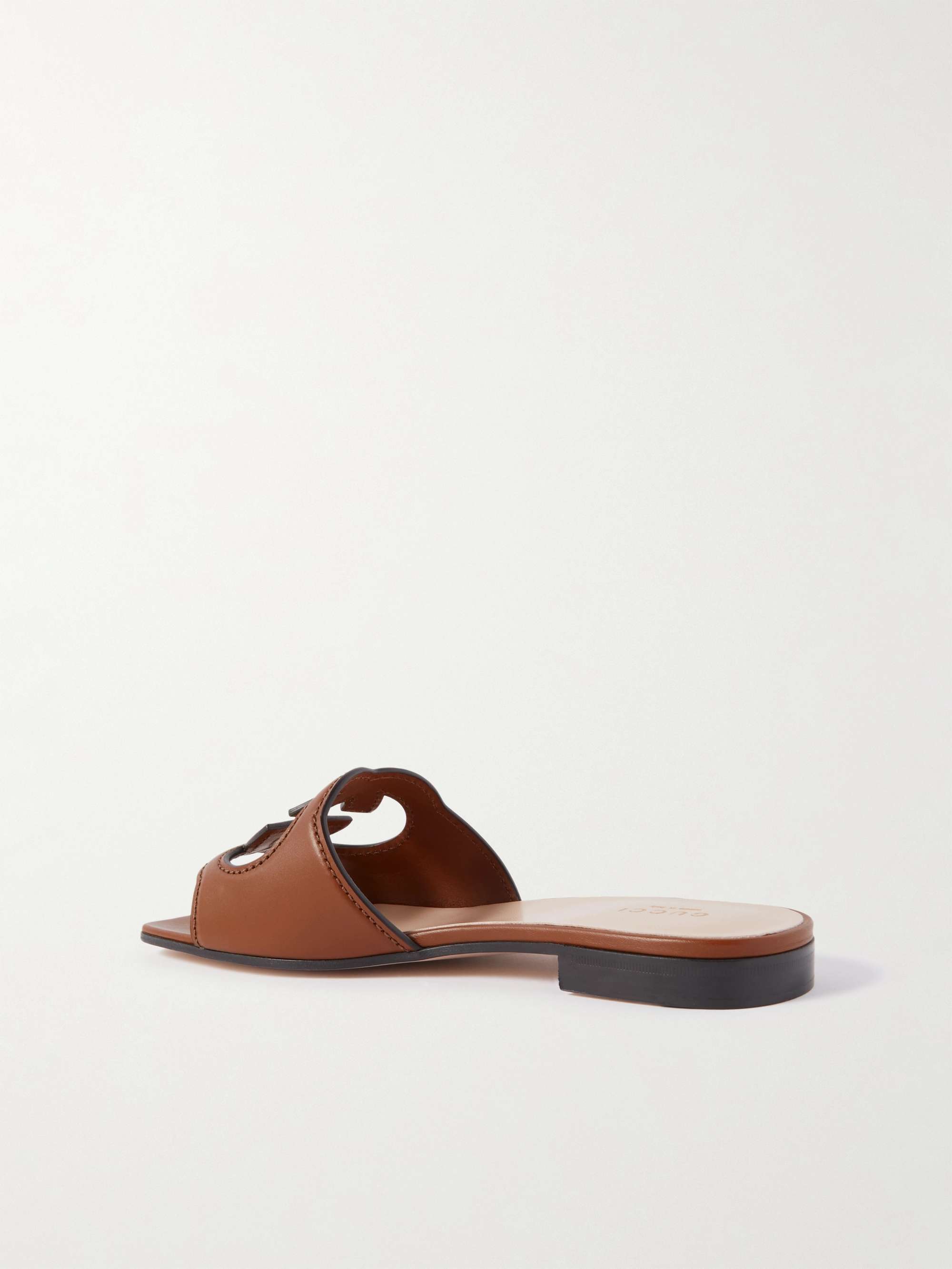 GUCCI Cutout leather slides