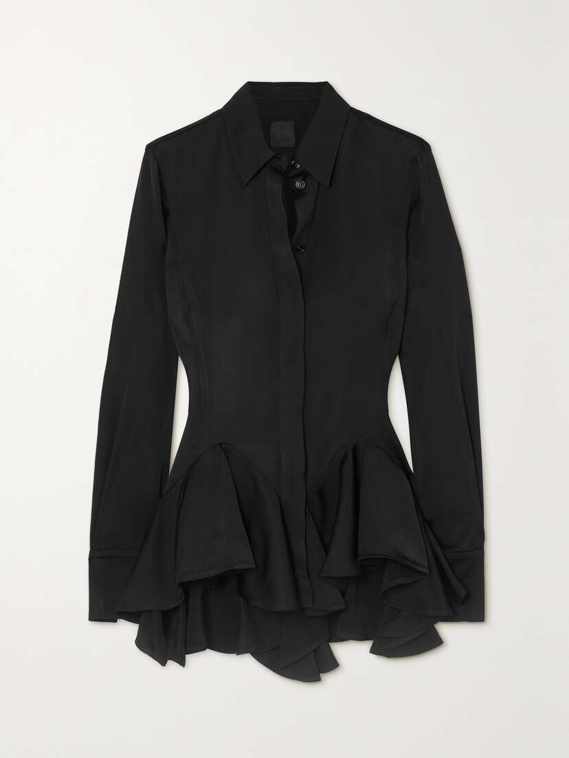 Givenchy Ruffled Satin-crepe Shirt