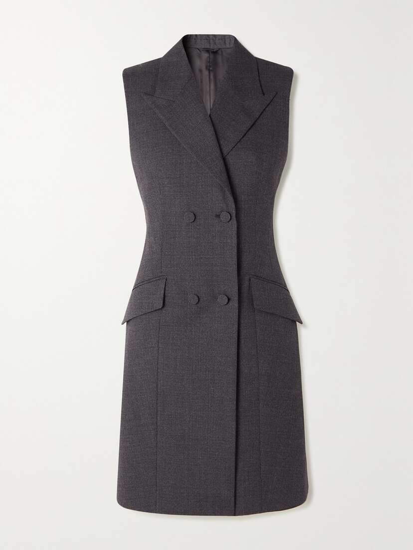 Givenchy Double-breasted Wool Grain De Poudre Dress