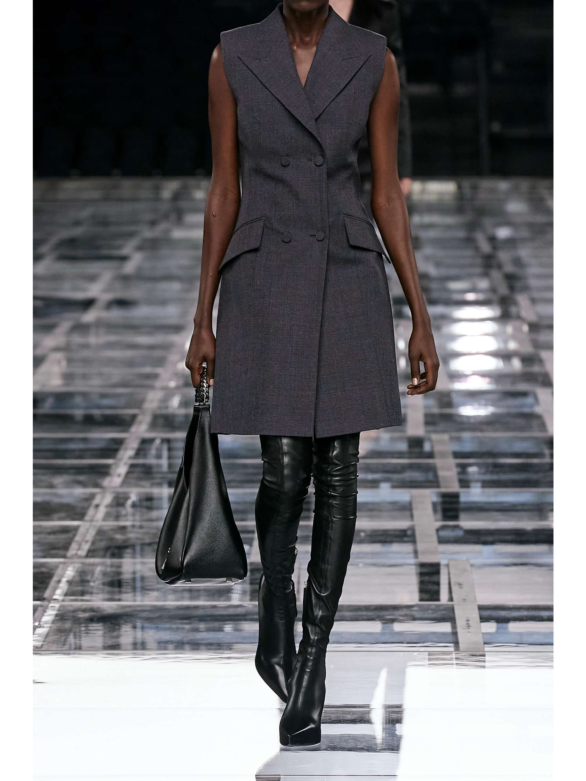 GIVENCHY Double-breasted wool grain de poudre dress