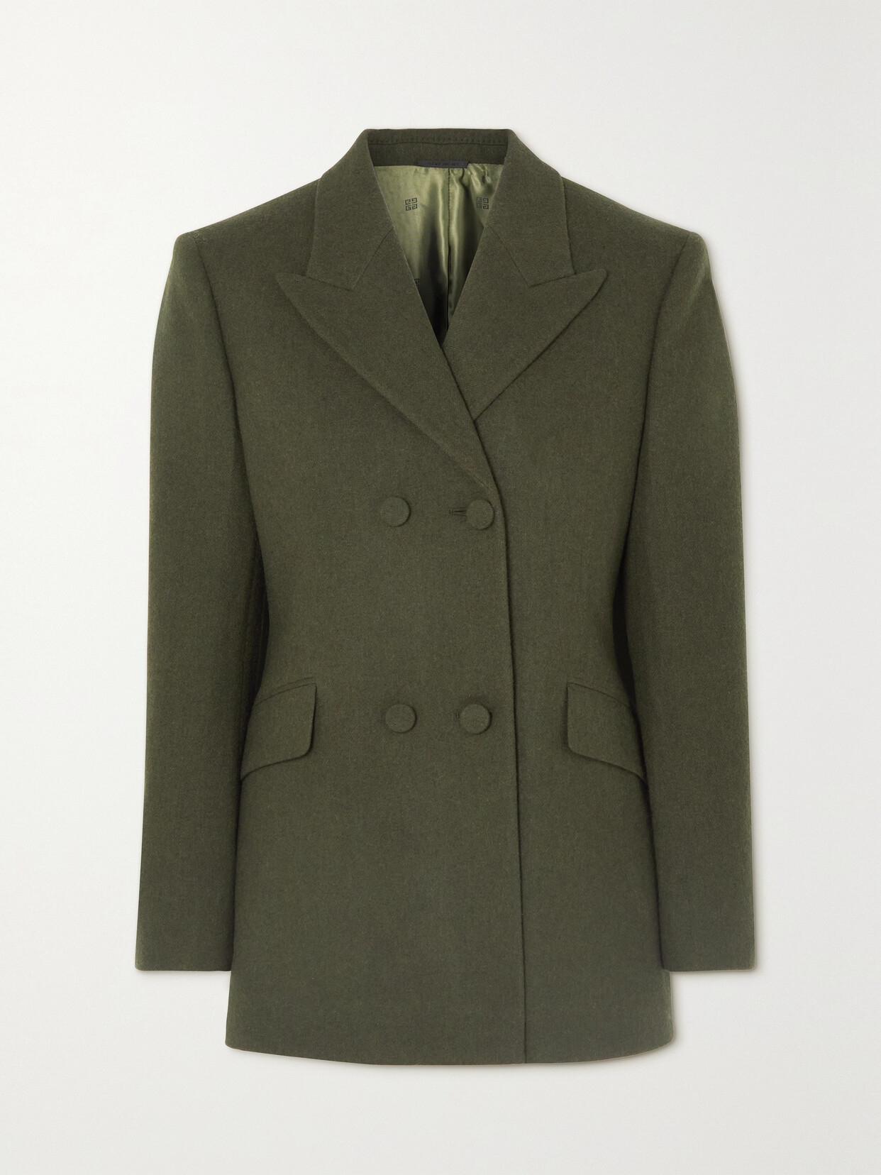 Givenchy - Double-breasted Wool-blend Blazer - Green