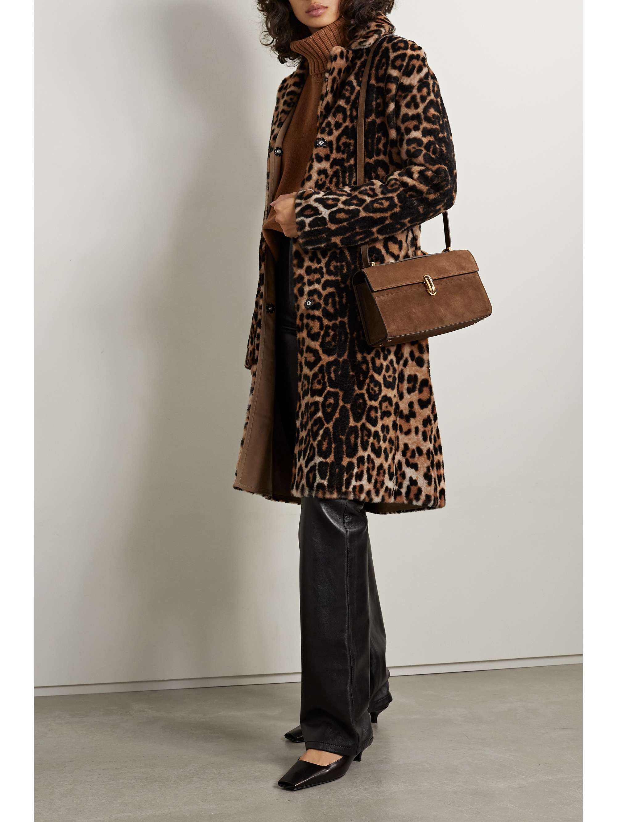 YVES SALOMON Reversible belted leopard-print shearling coat