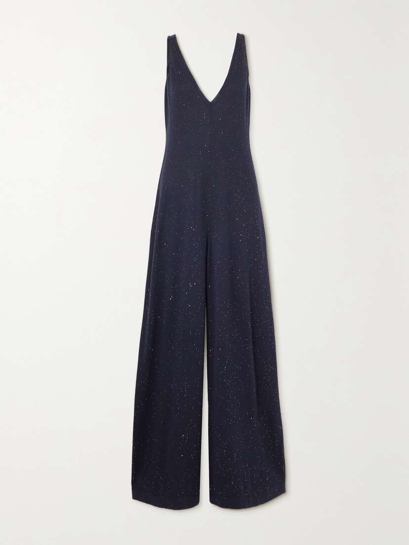 Loro Piana Stella Alpina Sequin-embellished Cashmere-blend Jumpsuit
