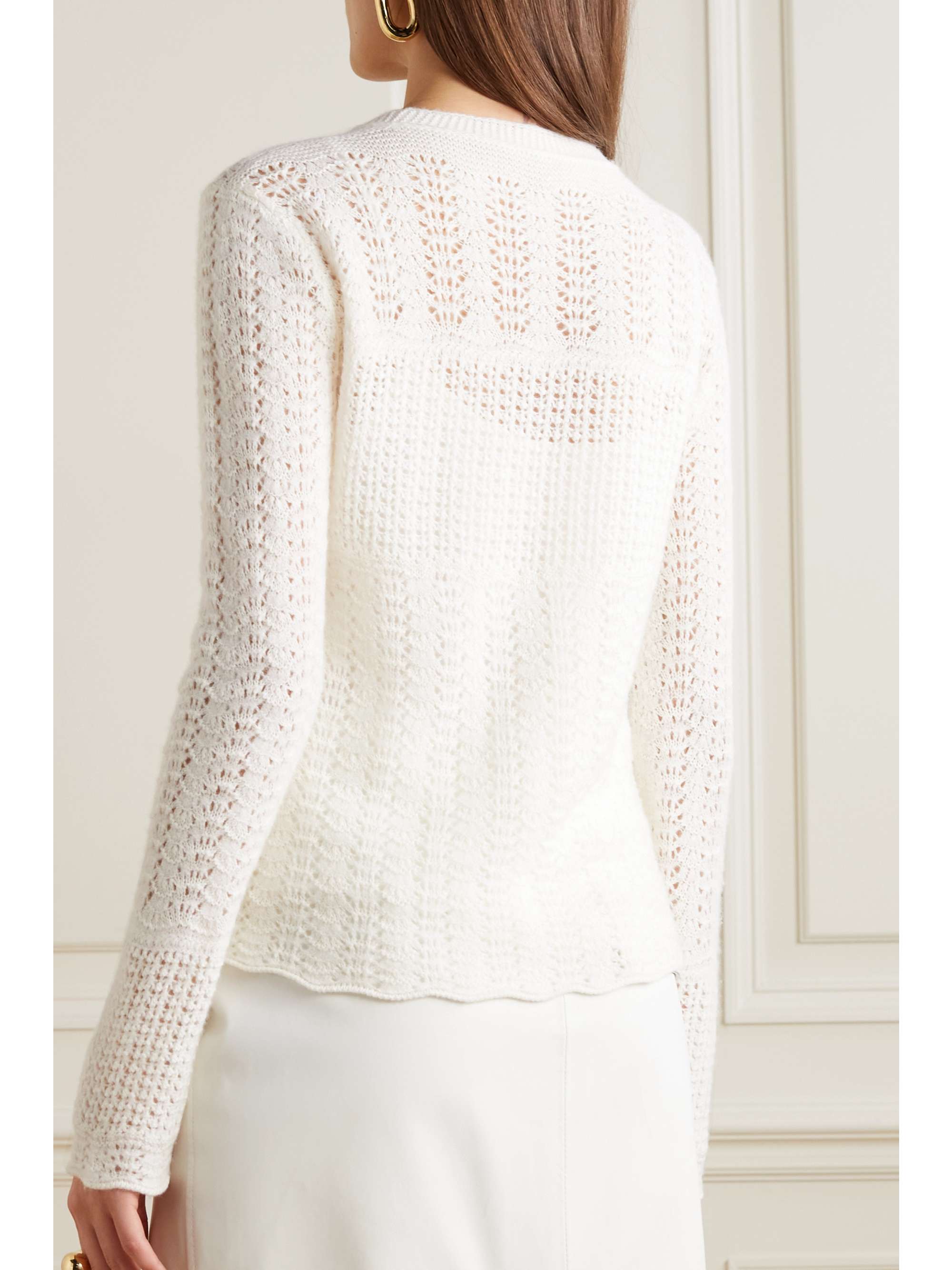 LORO PIANA Monviso openknit cashmere and silkblend sweater NETAPORTER