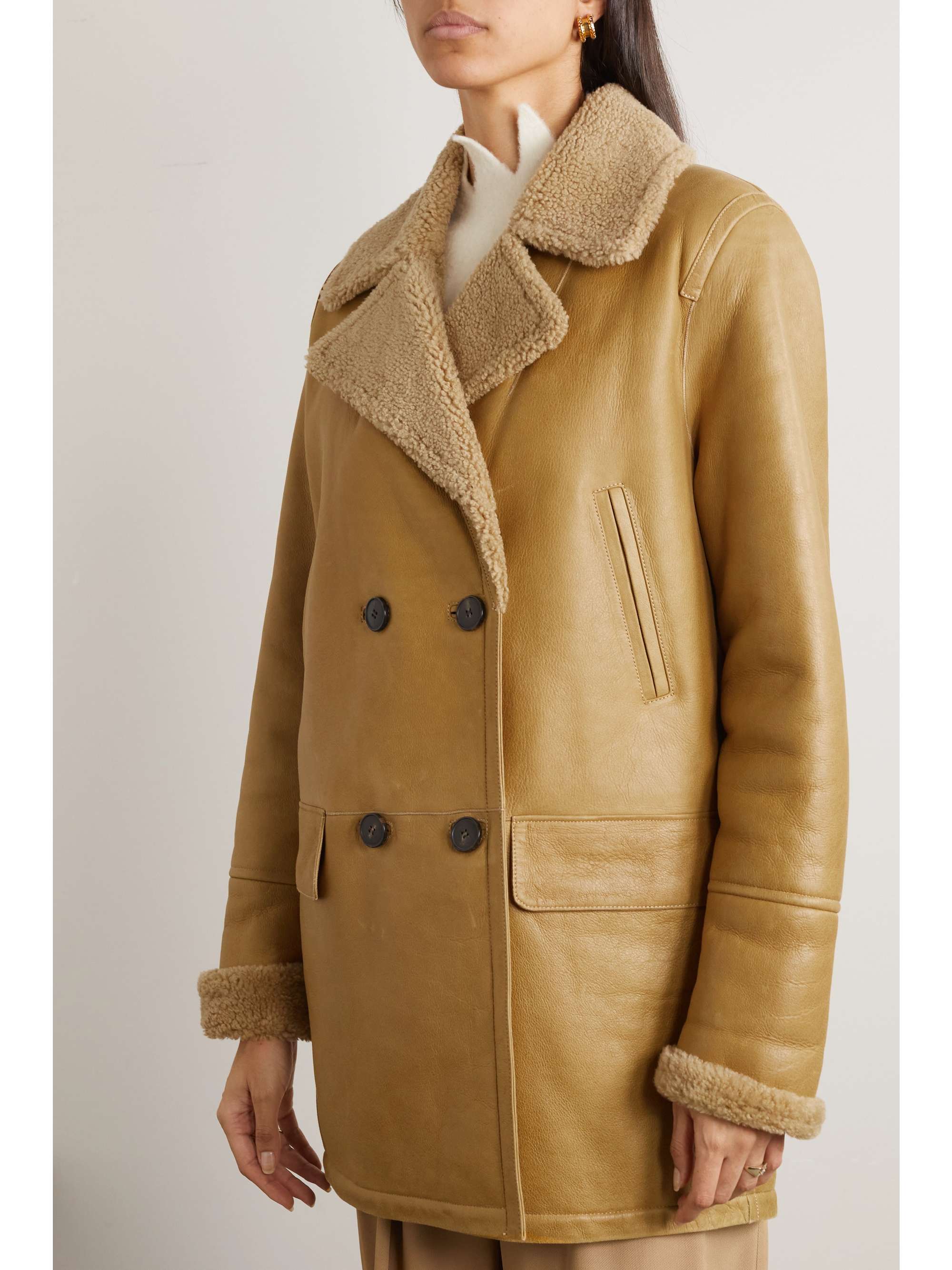 YVES SALOMON Double-breasted shearling coat