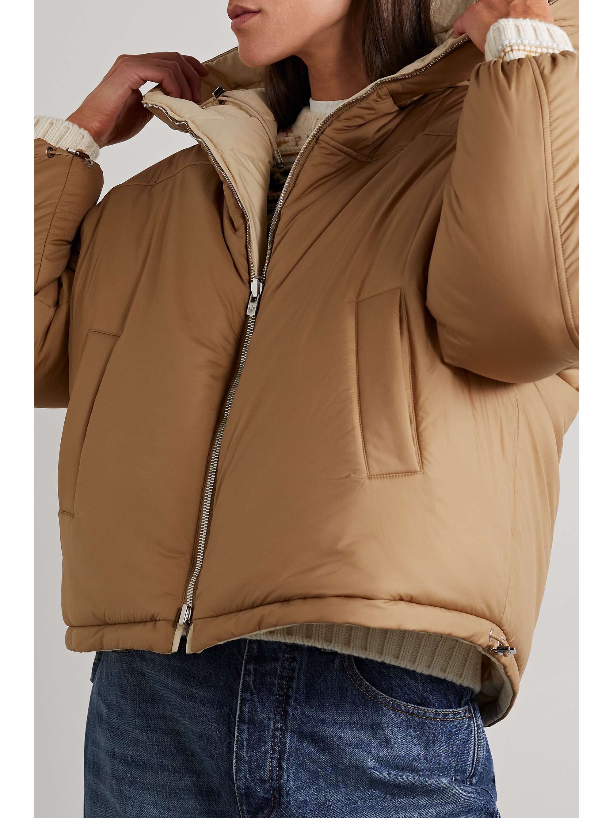 Timmy hooded reversible shell down jacket