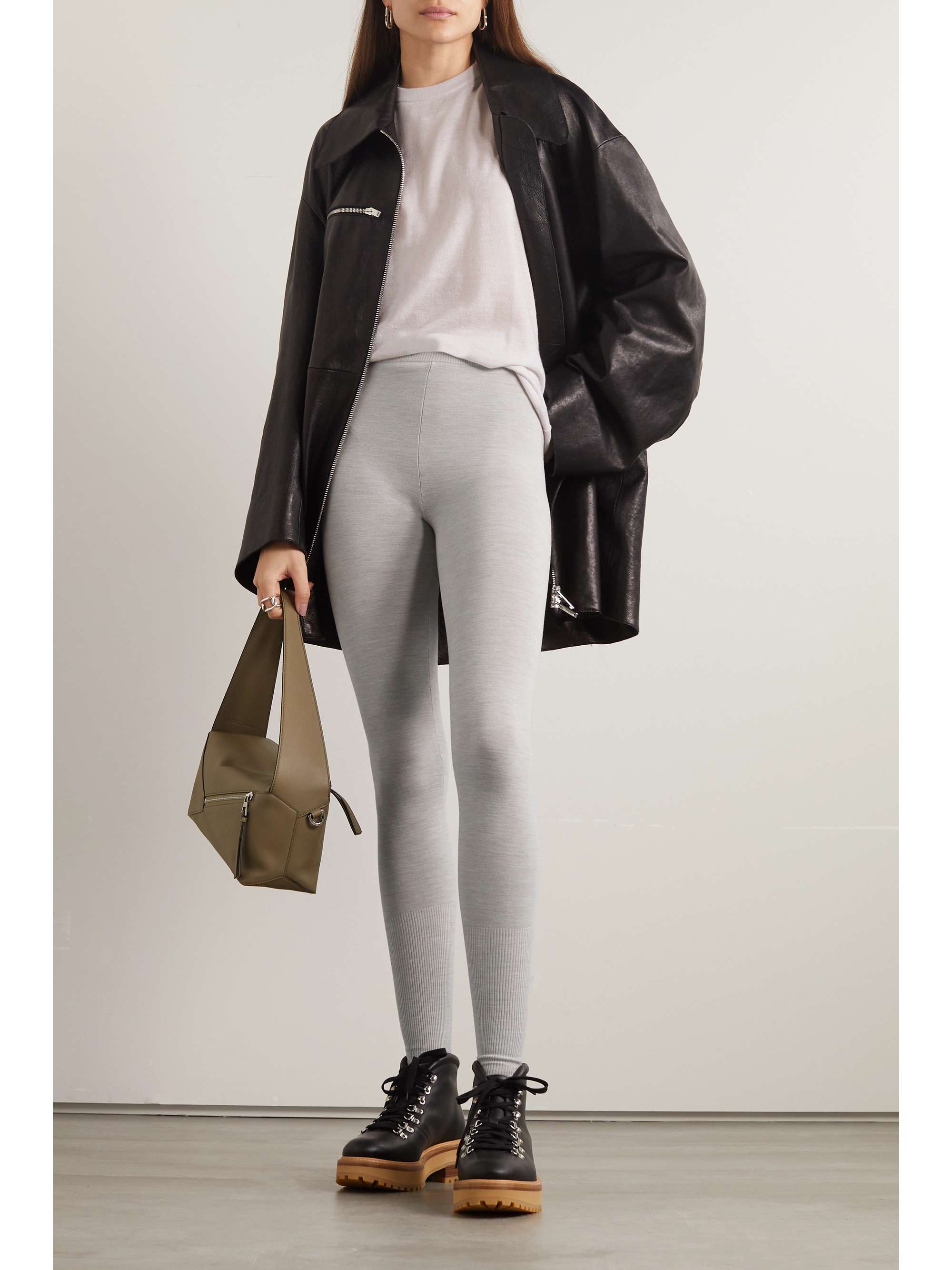 LORO PIANA Wool-blend leggings