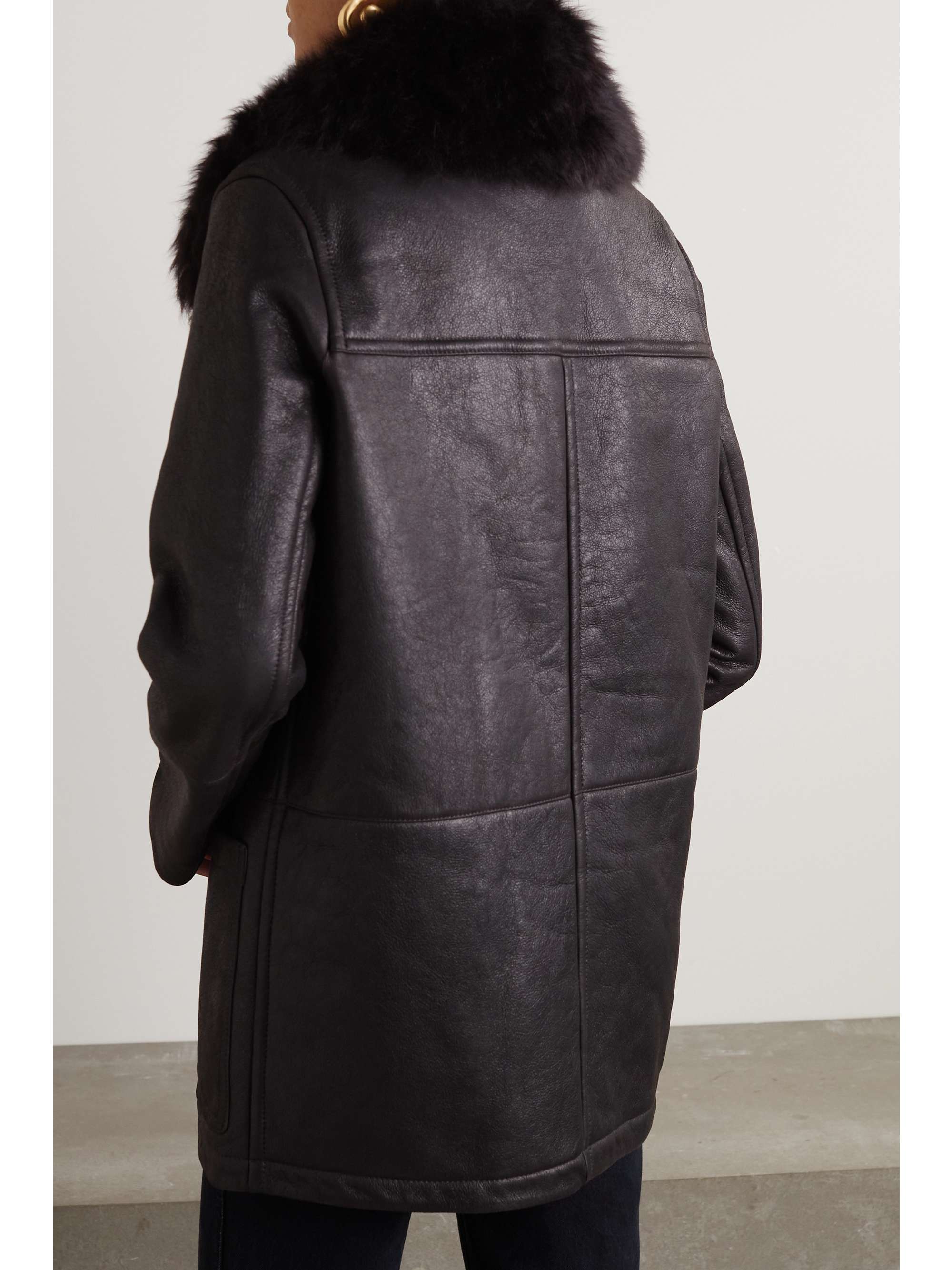 YVES SALOMON Merinillo double-breasted paneled shearling coat
