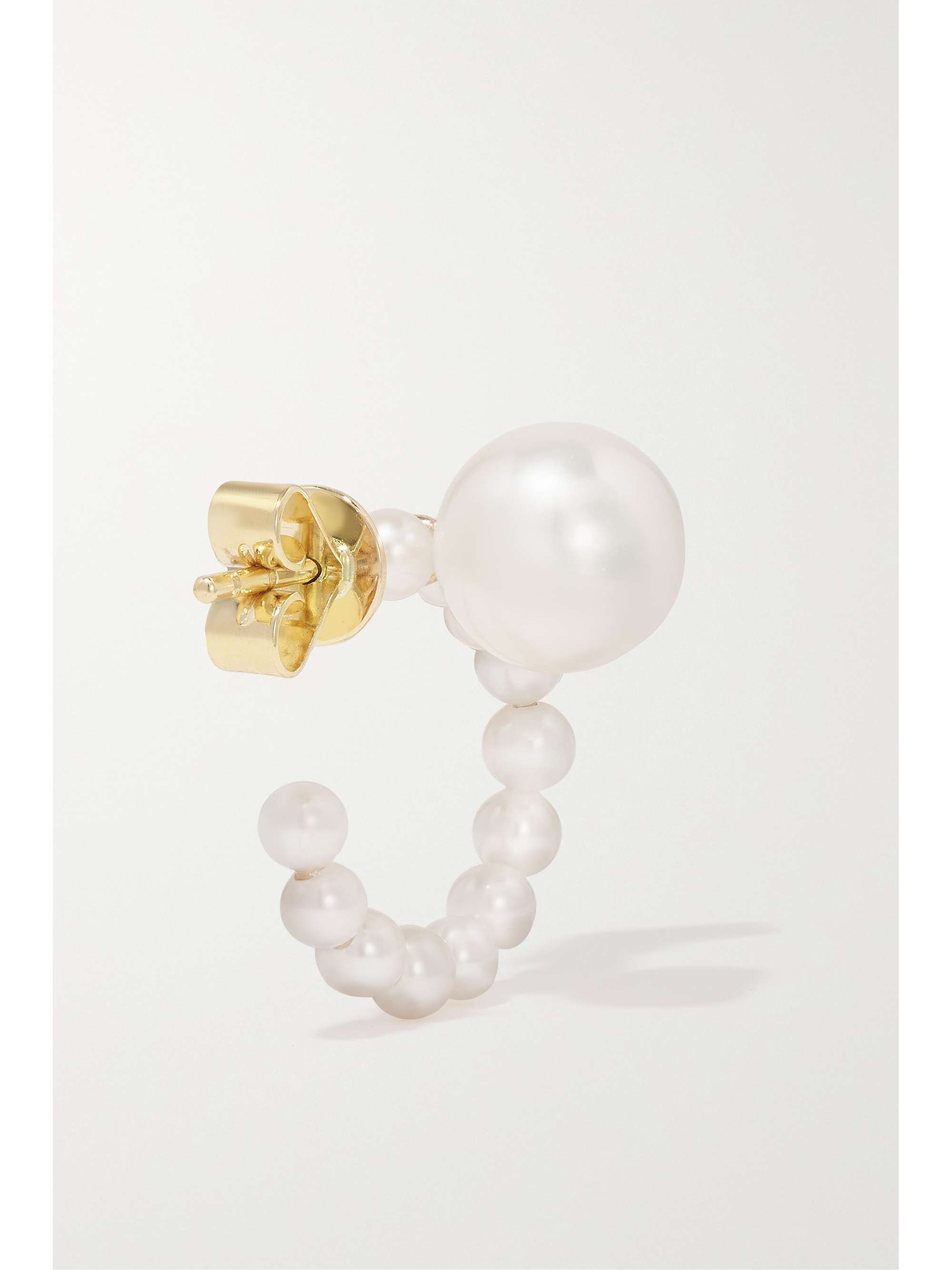SOPHIE BILLE BRAHE Lien de Perles 14-karat gold pearl single earring