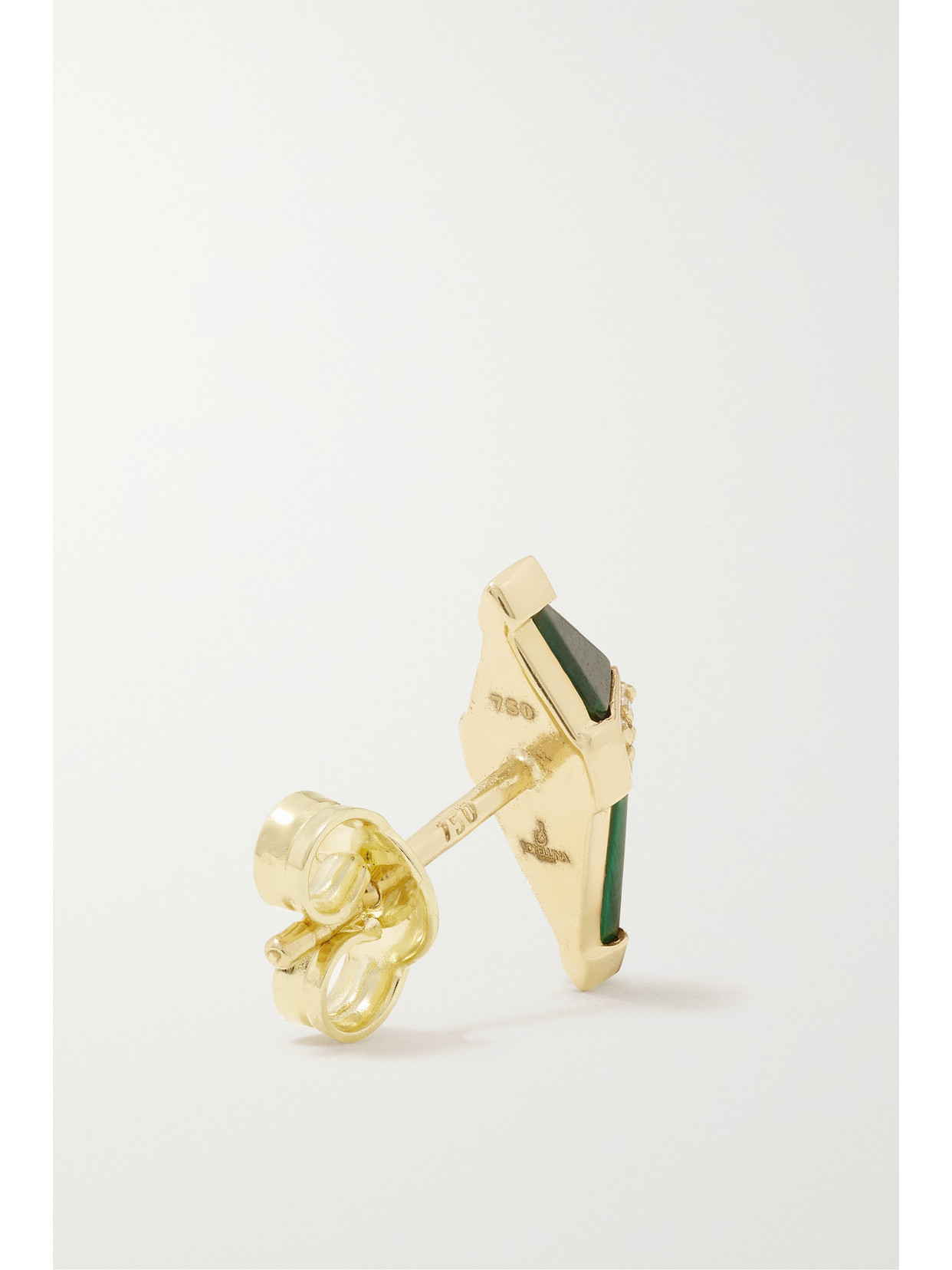 Shop Sorellina Pietra 18-karat Gold, Malachite And Diamond Earrings