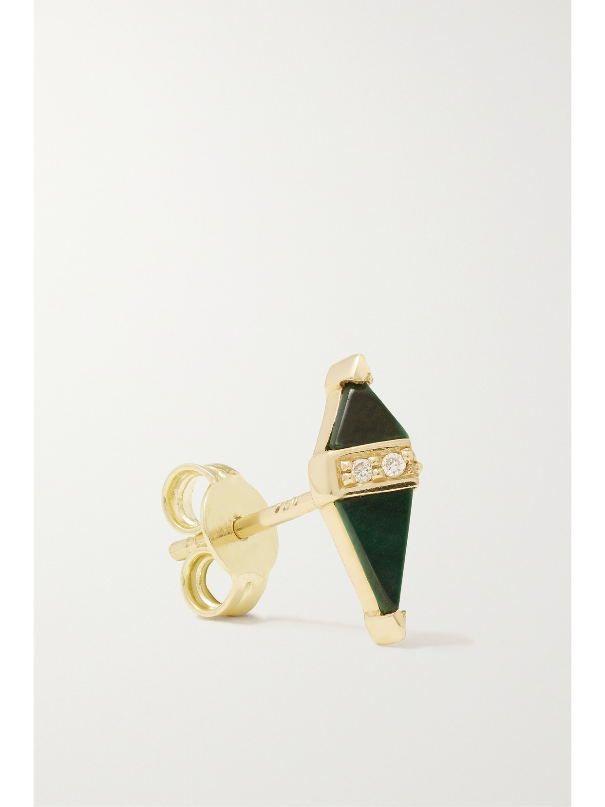 Shop Sorellina Pietra 18-karat Gold, Malachite And Diamond Earrings