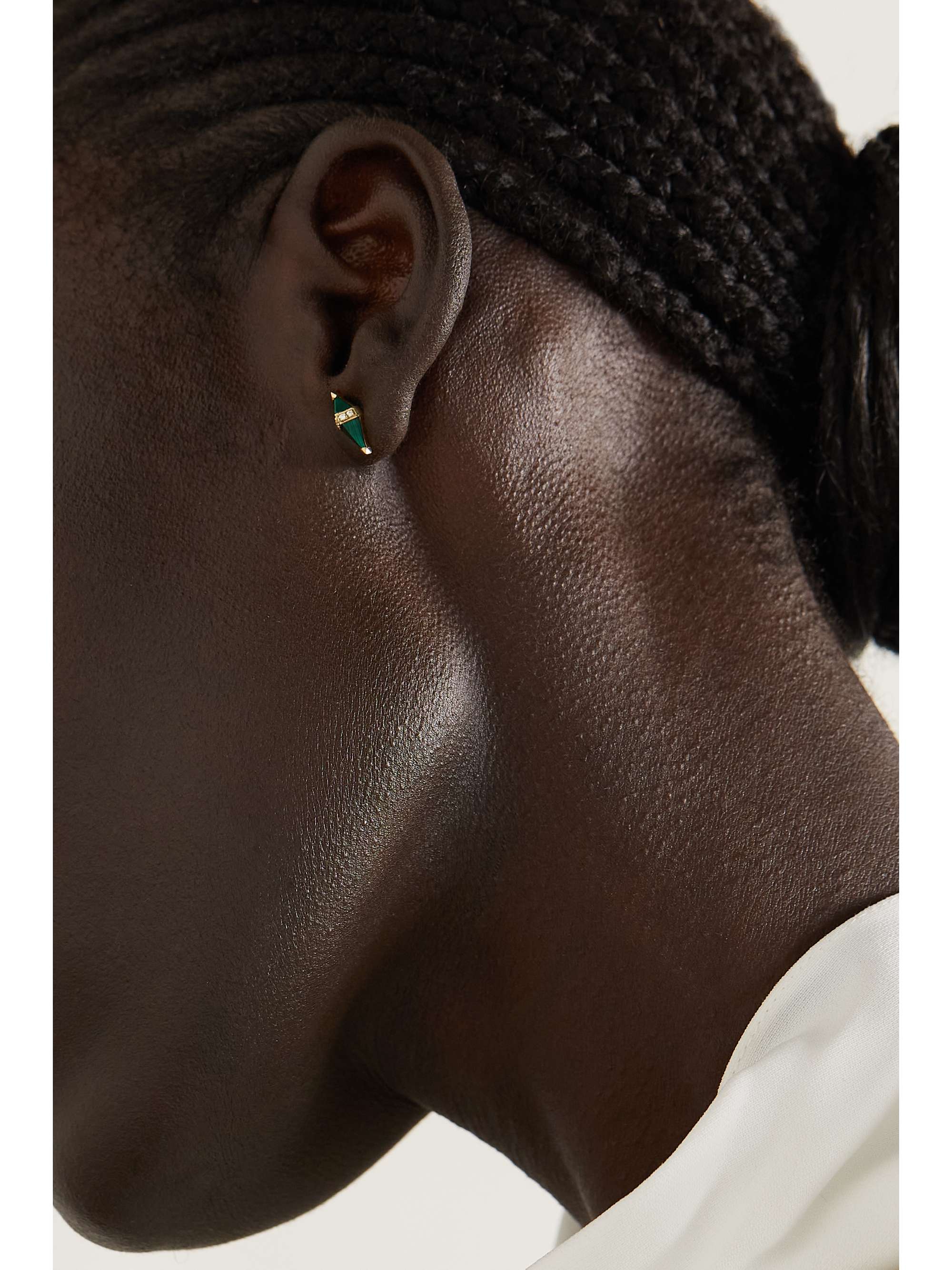SORELLINA Pietra 18-karat gold, lapis lazuli and diamond earrings