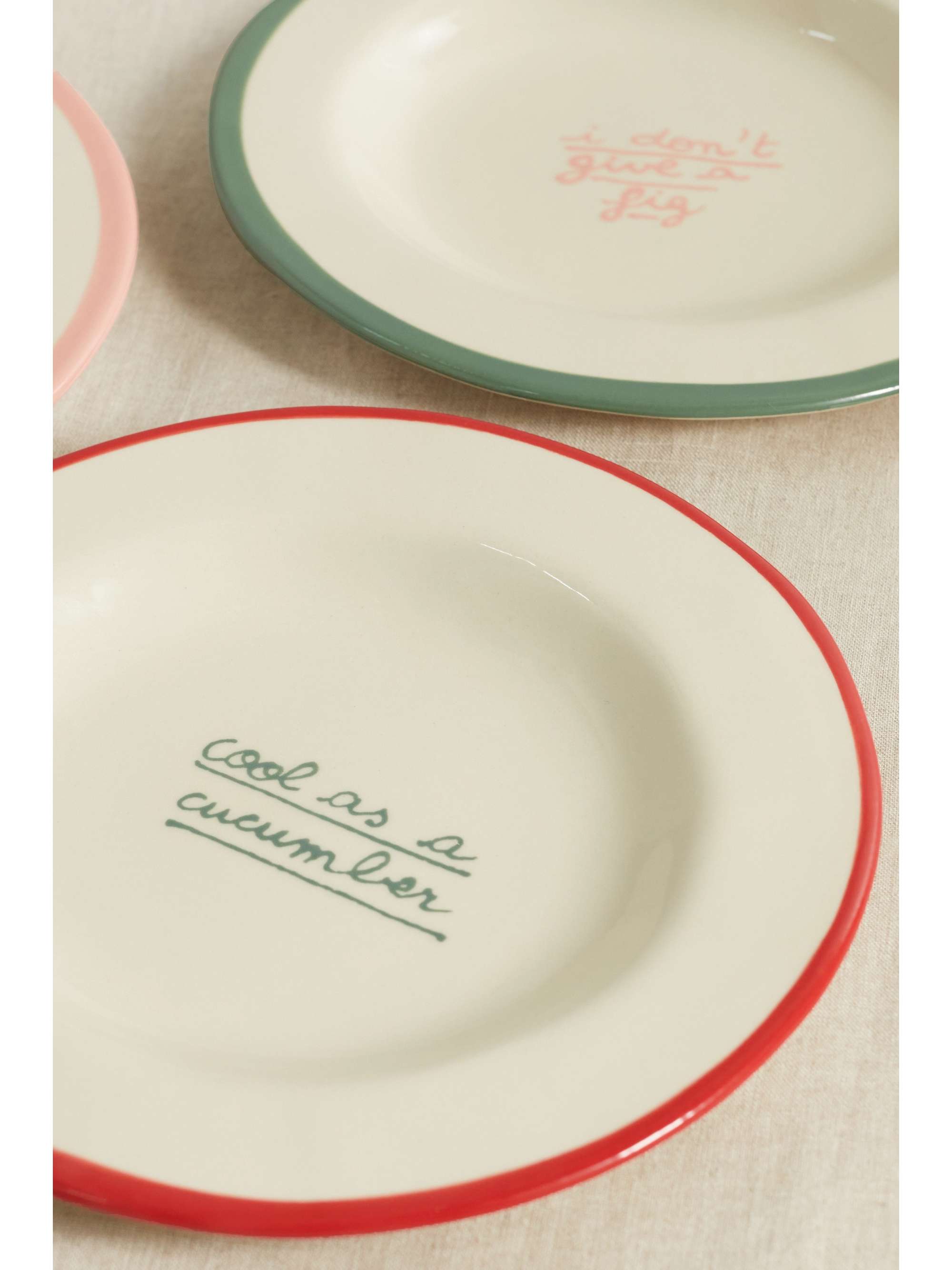 LAETITIA ROUGET Set de quatre petites assiettes en céramique Mushroom