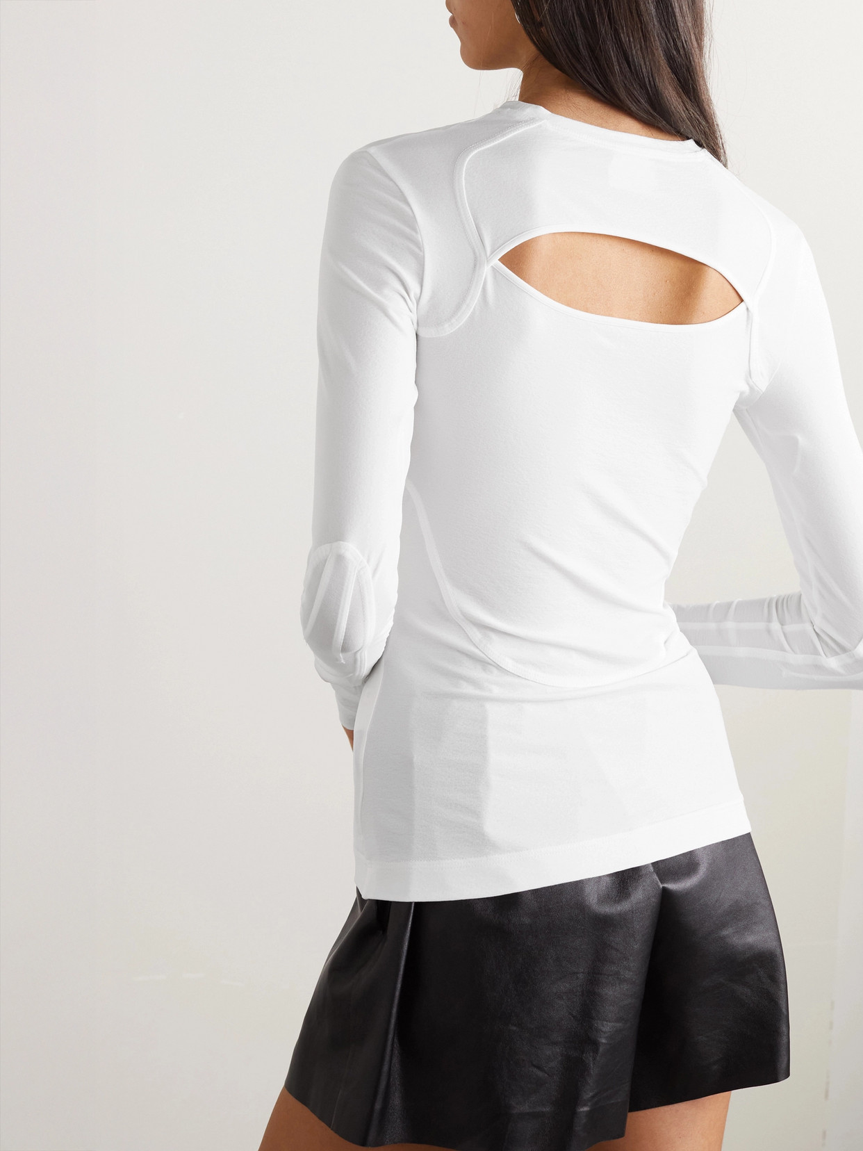 Cutout Stretch-Jersey Top