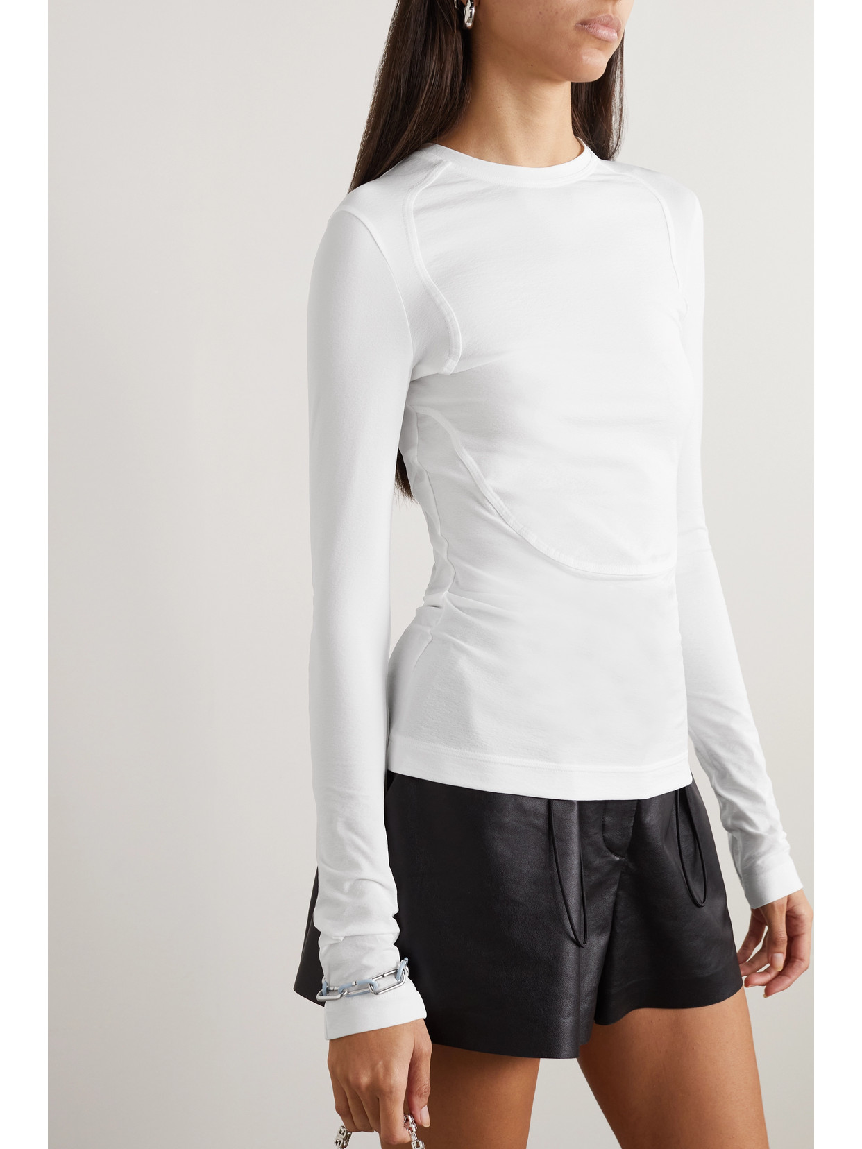 Cutout Stretch-Jersey Top
