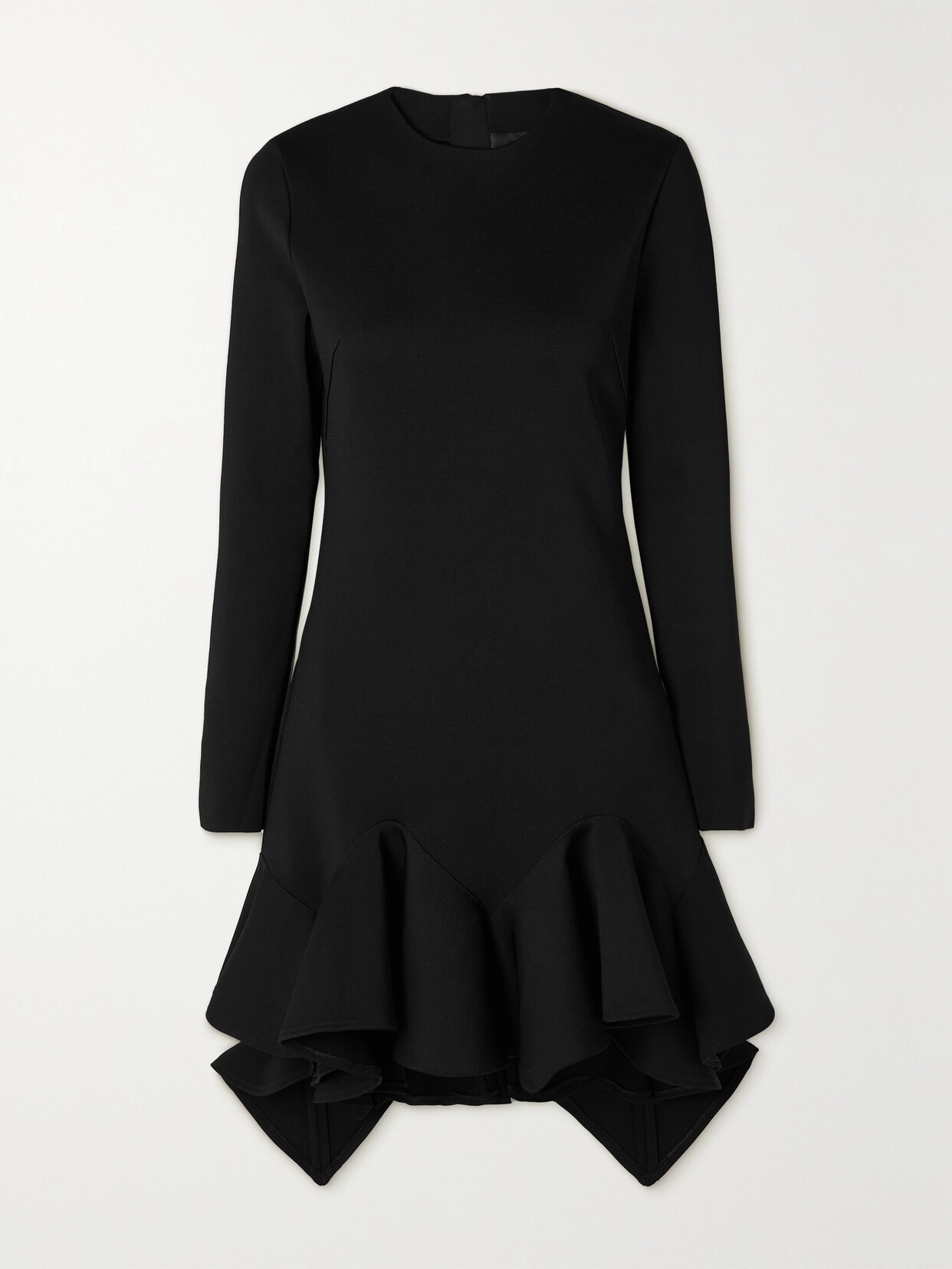 Givenchy Ruffled Jersey Mini Dress - Black