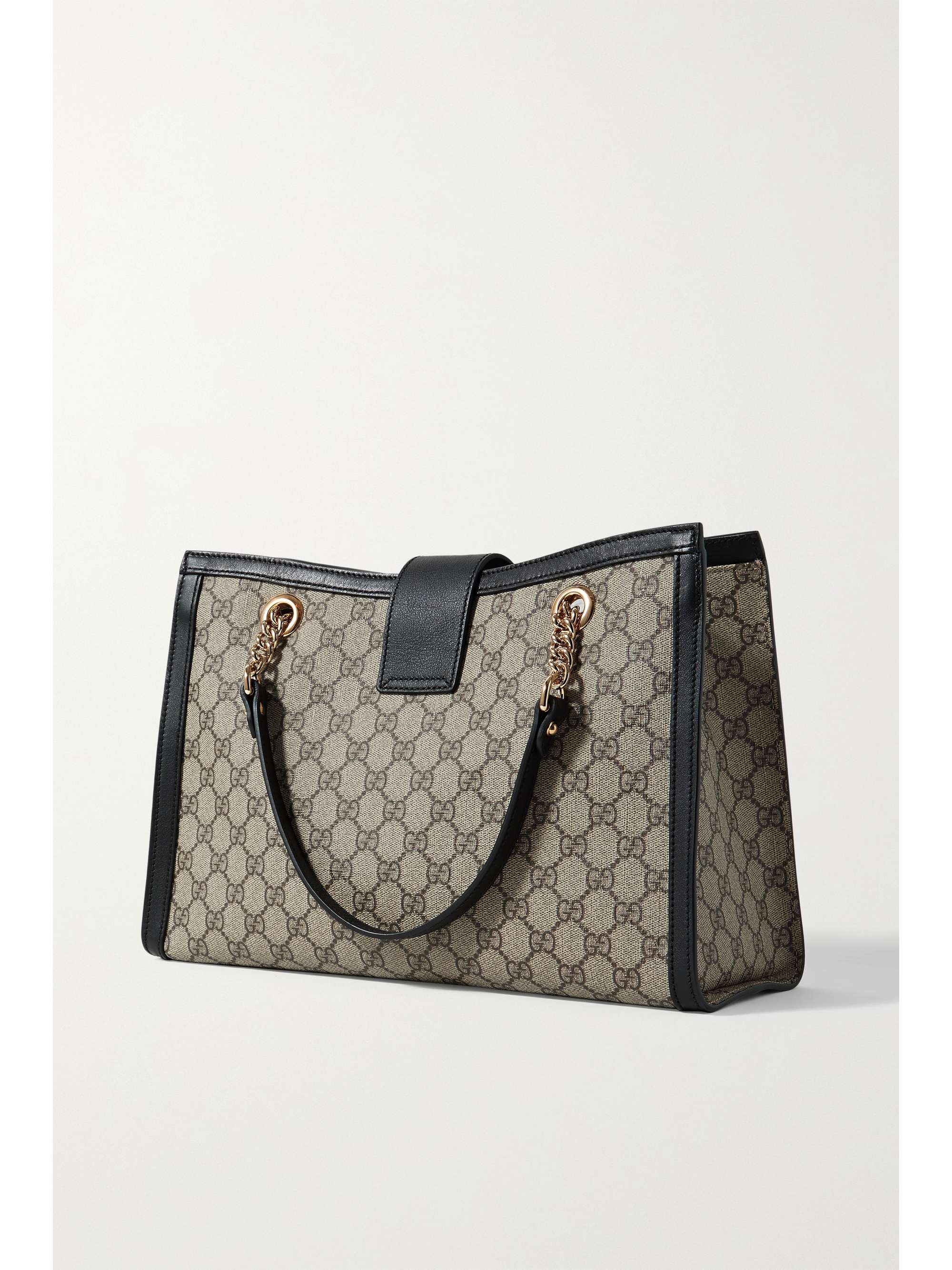 GUCCI Padlock leathertrimmed printed coatedcanvas tote NETAPORTER