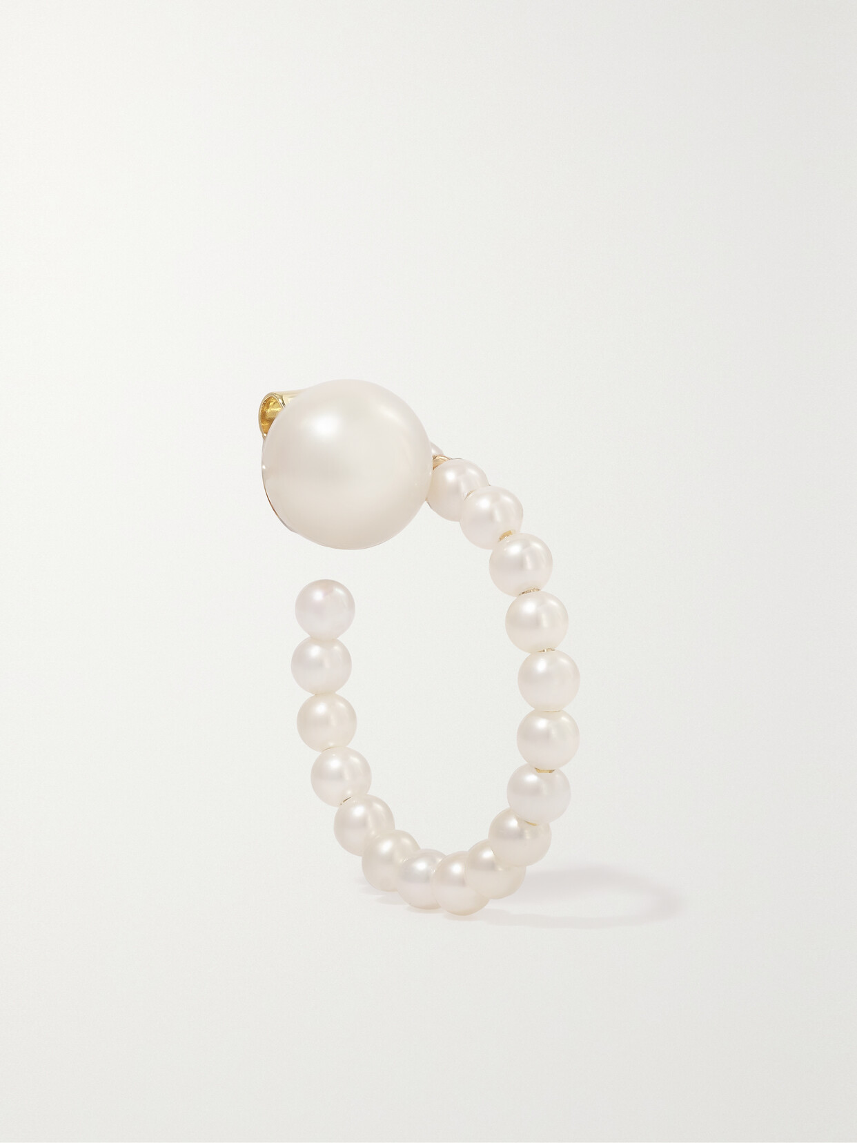 Sophie Bille Brahe Grand Lien De Perles 14-karat Gold Pearl Single Earring - R