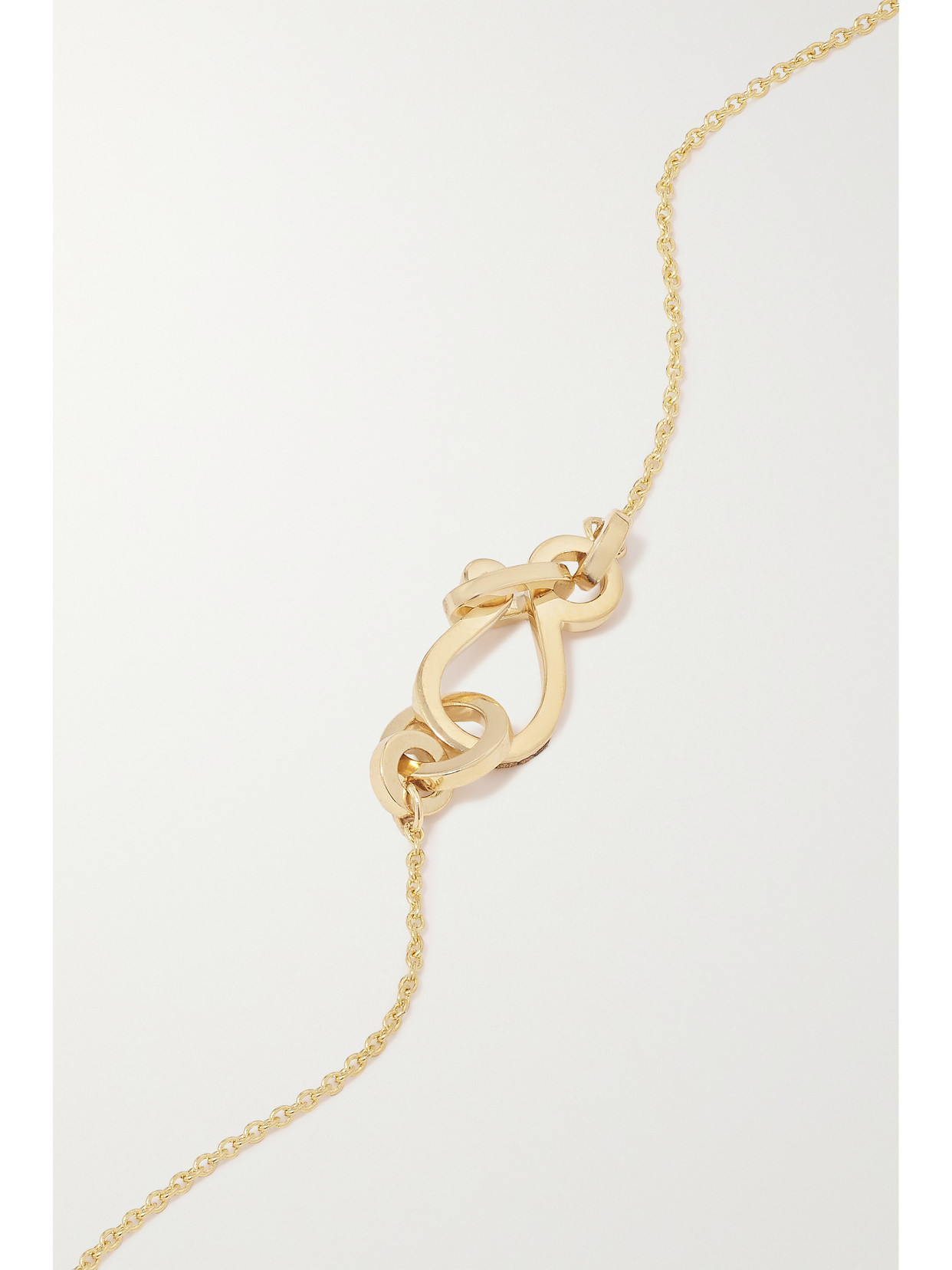 Shop Sophie Bille Brahe Lune Perle 14-karat Gold Pearl Necklace