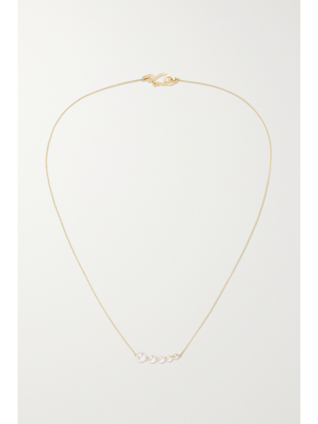 SOPHIE BILLE BRAHE LUNE PERLE 14-KARAT GOLD PEARL NECKLACE