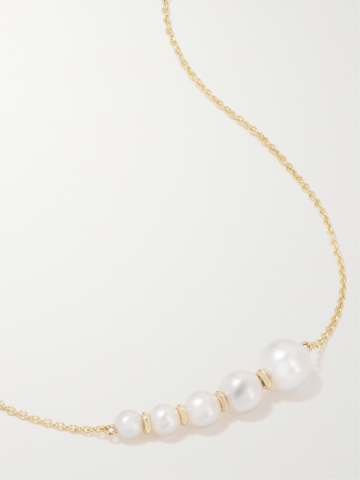 SOPHIE BILLE BRAHE LUNE PERLE 14-KARAT GOLD PEARL NECKLACE