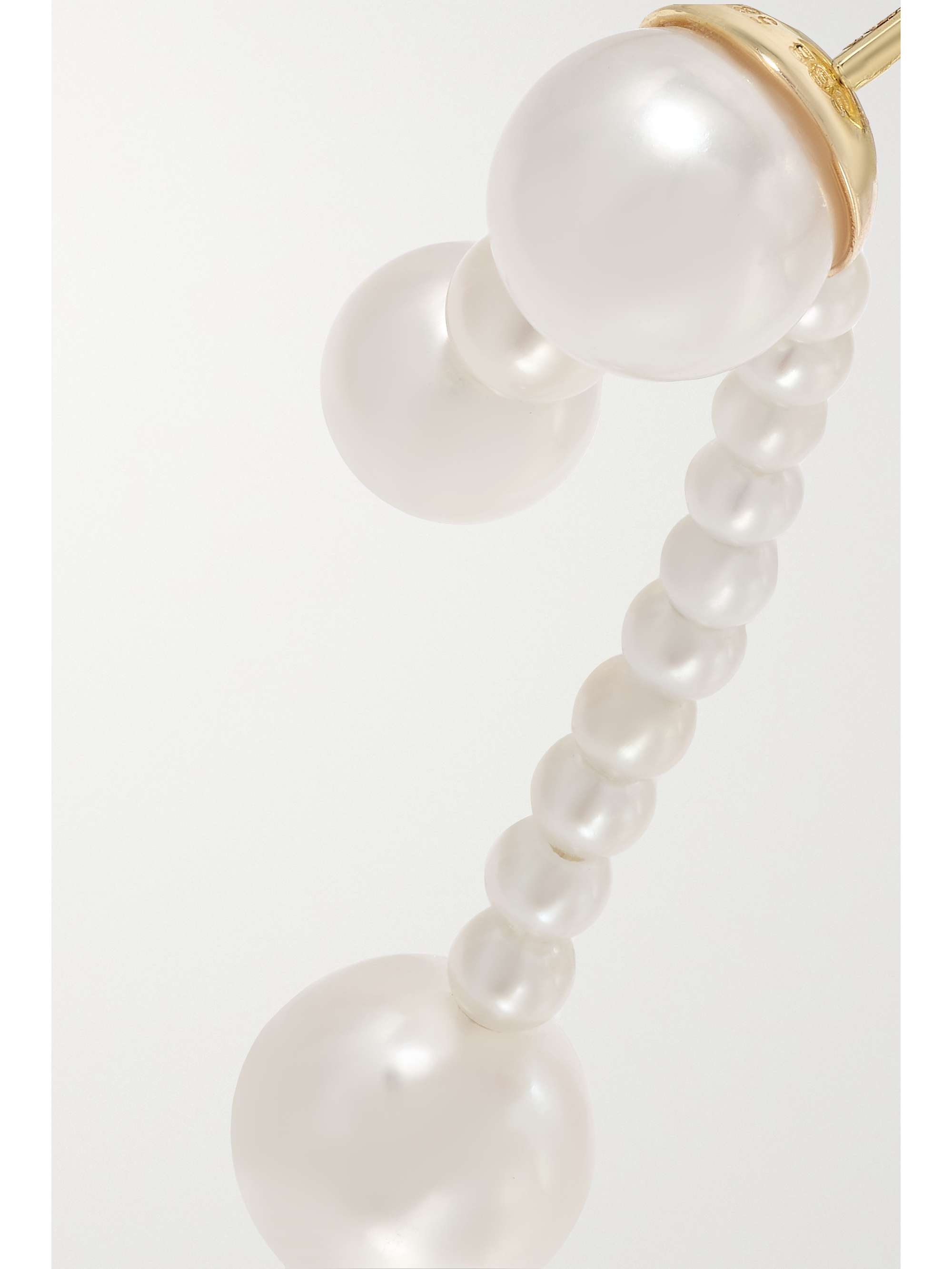 SOPHIE BILLE BRAHE Ruban de Perle 14-karat gold pearl earrings