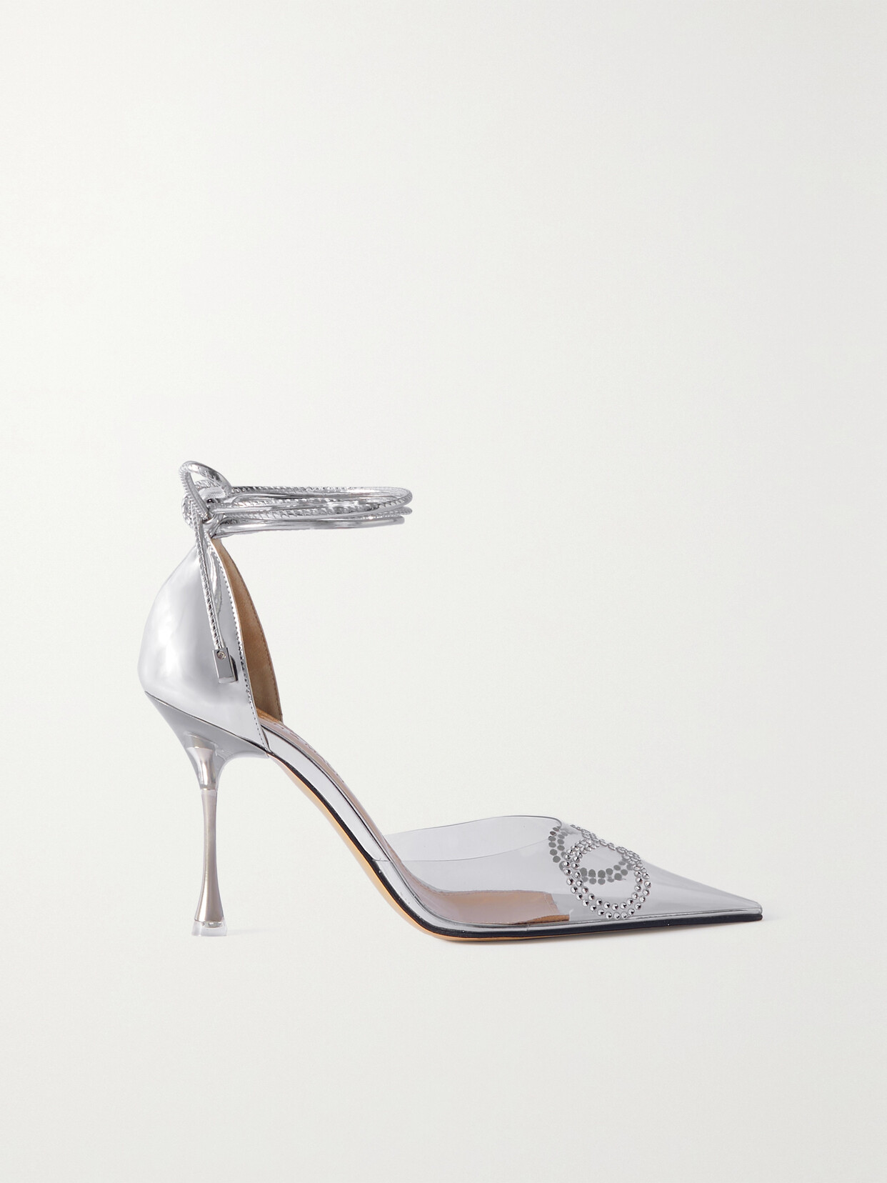 degrastrassita embellished pvc & leather pumps