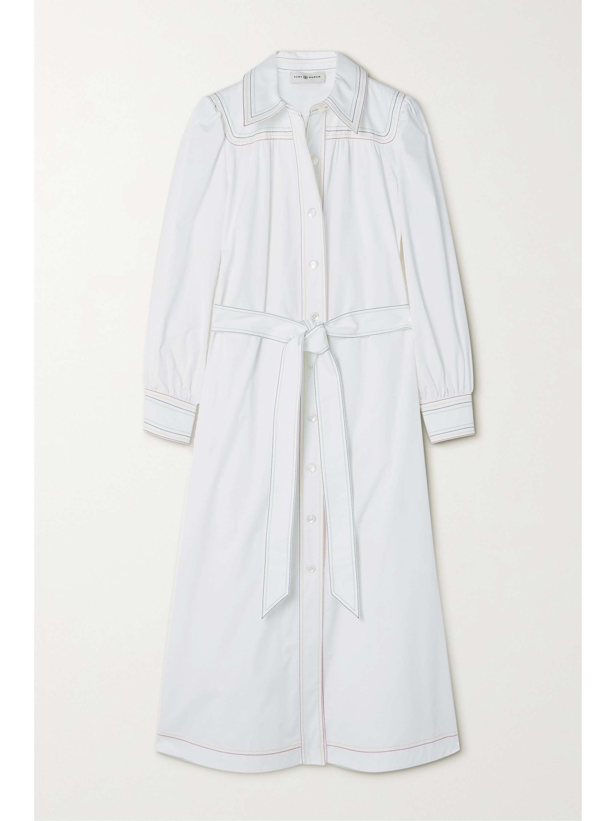 TORY BURCH Belted cotton-twill midi shirt dress | NET-A-PORTER TORY BURCH Belted cotton-twill midi shirt dress | NET-A-PORTER
