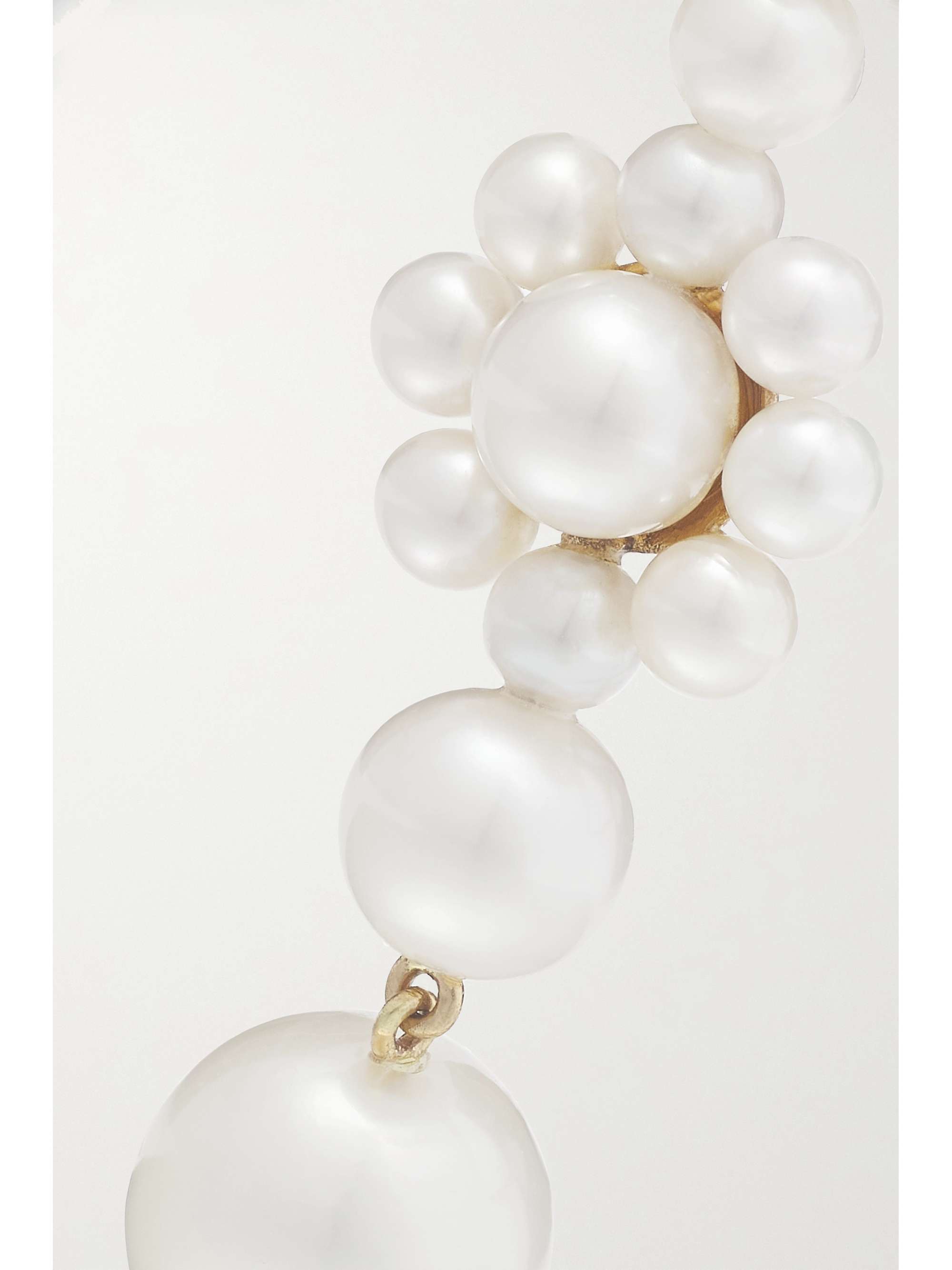SOPHIE BILLE BRAHE Marguerite de Mariage 14-karat gold pearl earrings