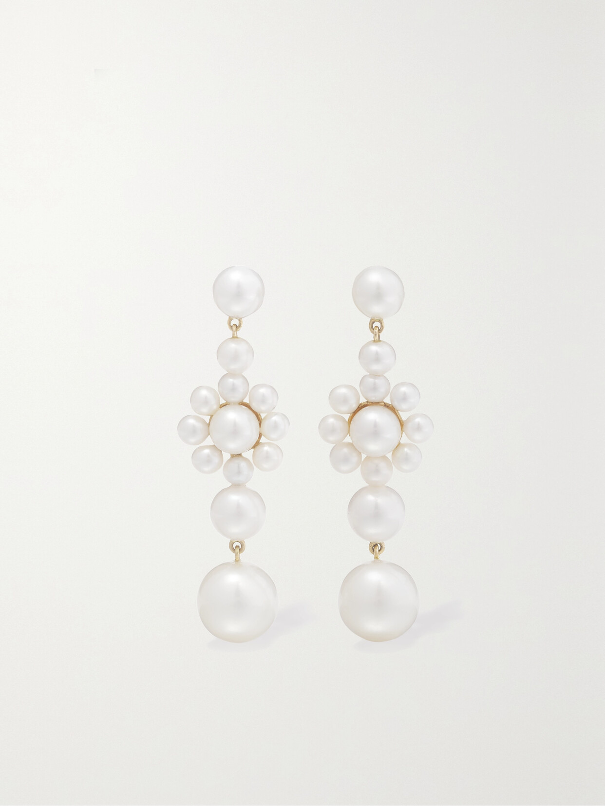 Sophie Bille Brahe - Marguerite De Mariage 14-karat Gold Pearl Earrings - White