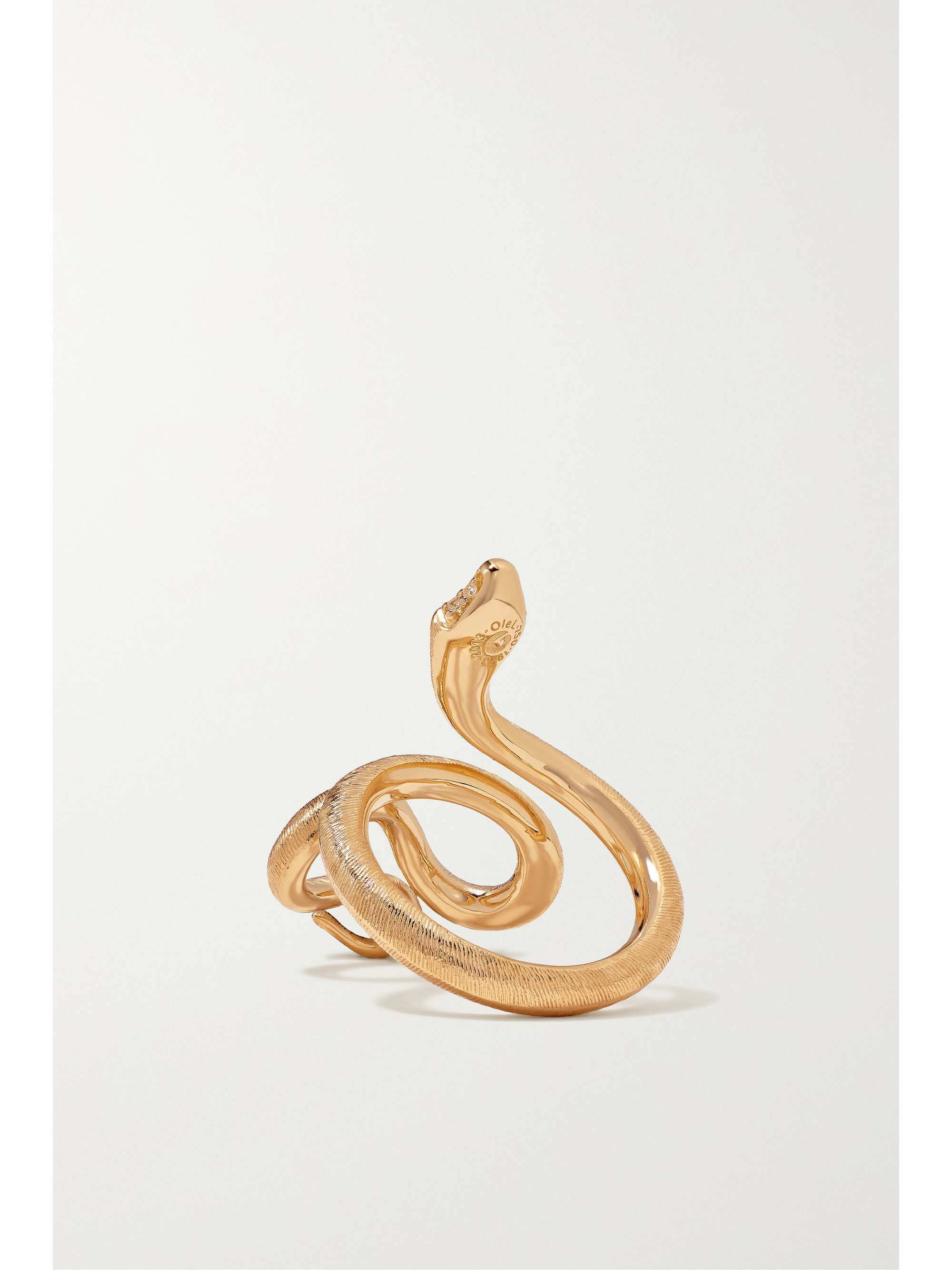 OLE LYNGGAARD COPENHAGEN Snake medium 18-karat gold diamond ring