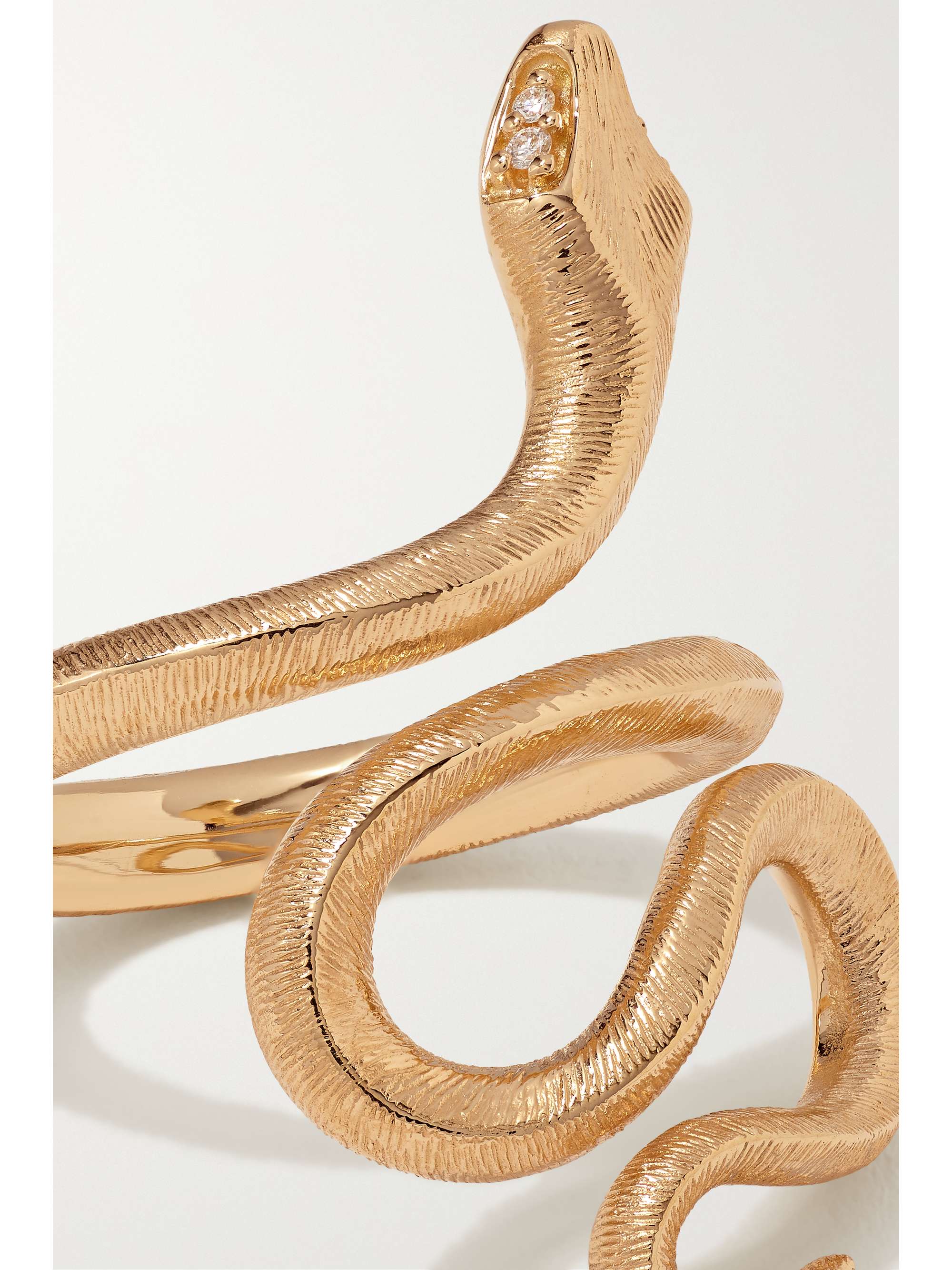 OLE LYNGGAARD COPENHAGEN Snake medium 18-karat gold diamond ring