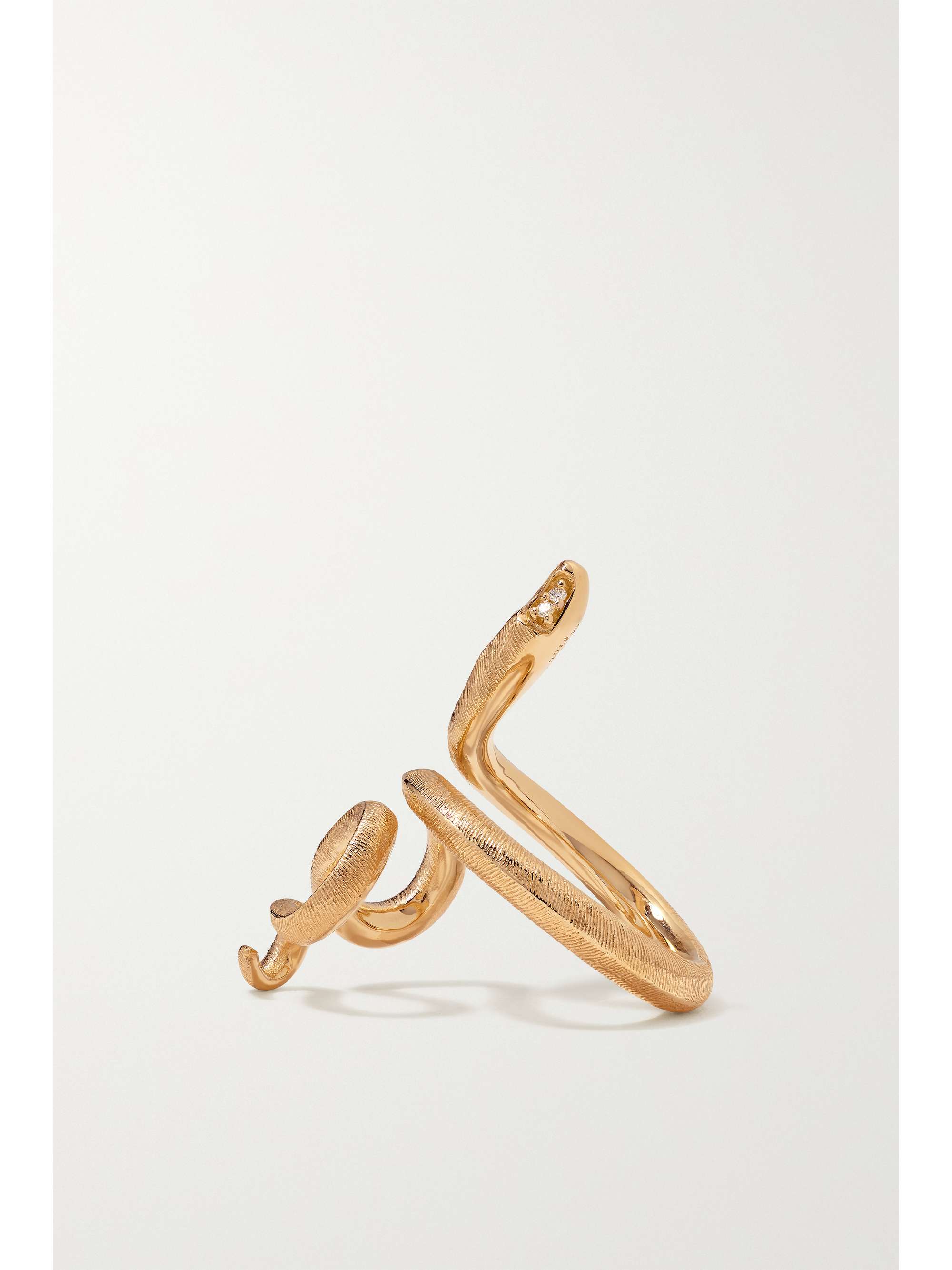 OLE LYNGGAARD COPENHAGEN Snake medium 18-karat gold diamond ring